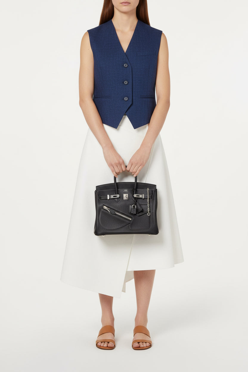 Hermès Limited Edition Birkin Rock 25 Black Volupto Palladium