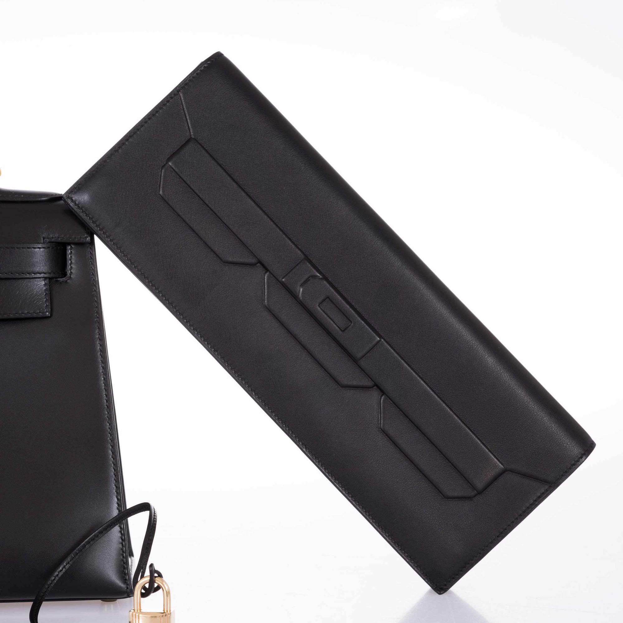 Hermès Long Pochette "Kelly Shadow" Evercalf