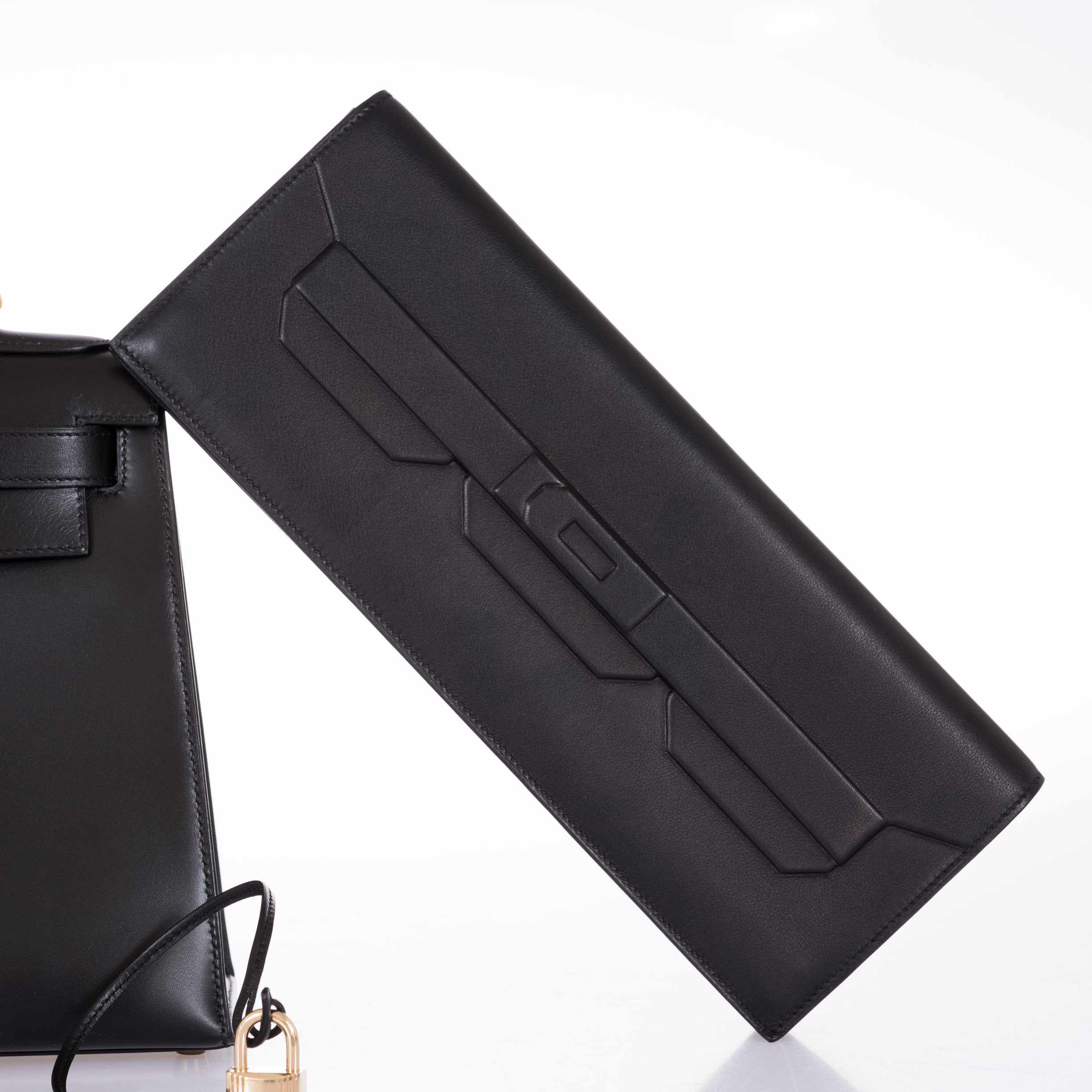 Hermès Long Pochette "Kelly Shadow" Evercalf