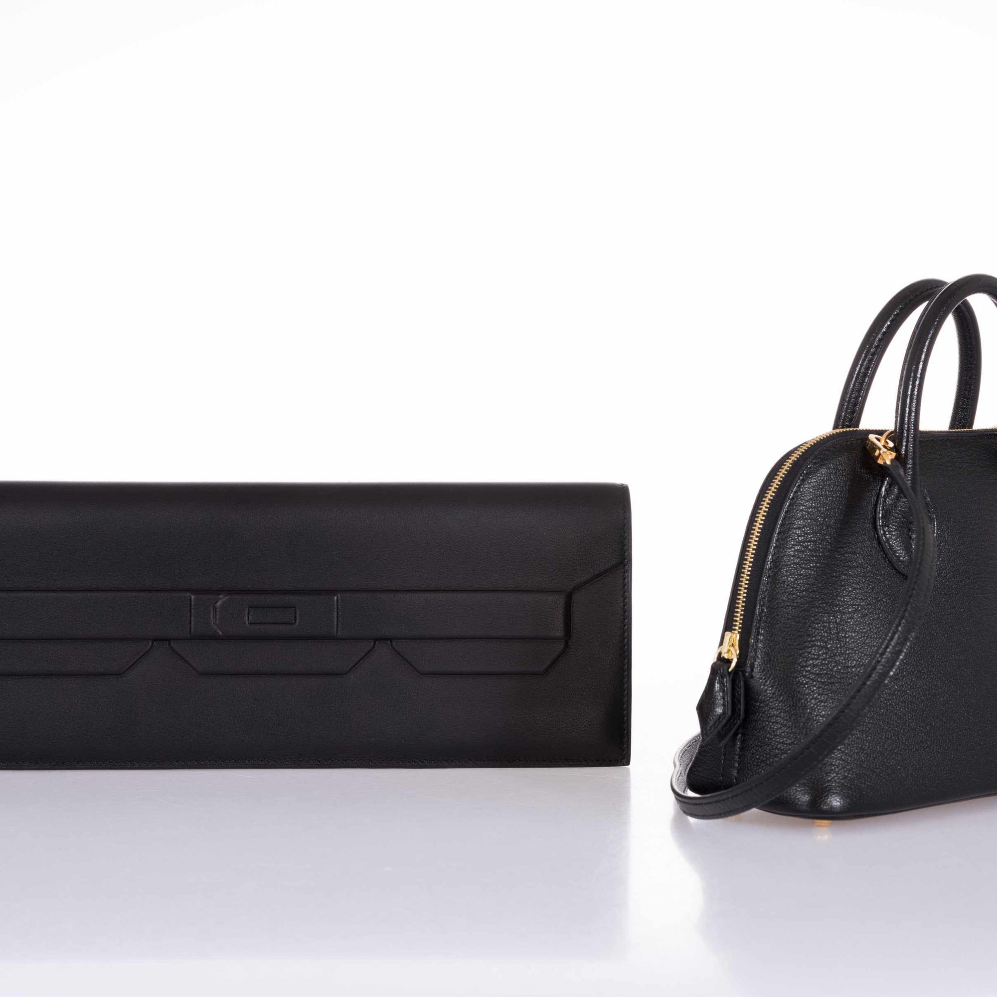 Hermès Long Pochette "Kelly Shadow" Evercalf