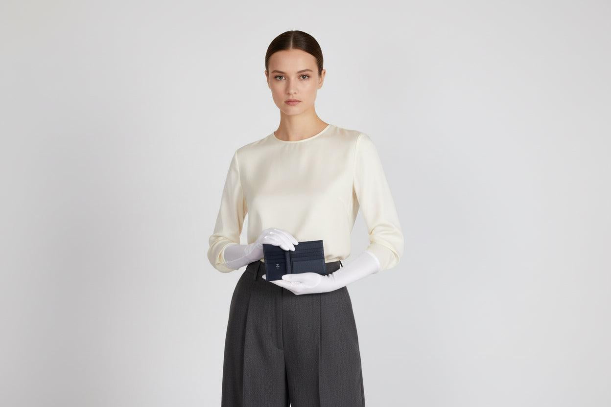 Hermès MC2 Bifold Wallet Matte Alligator Blue Indigo