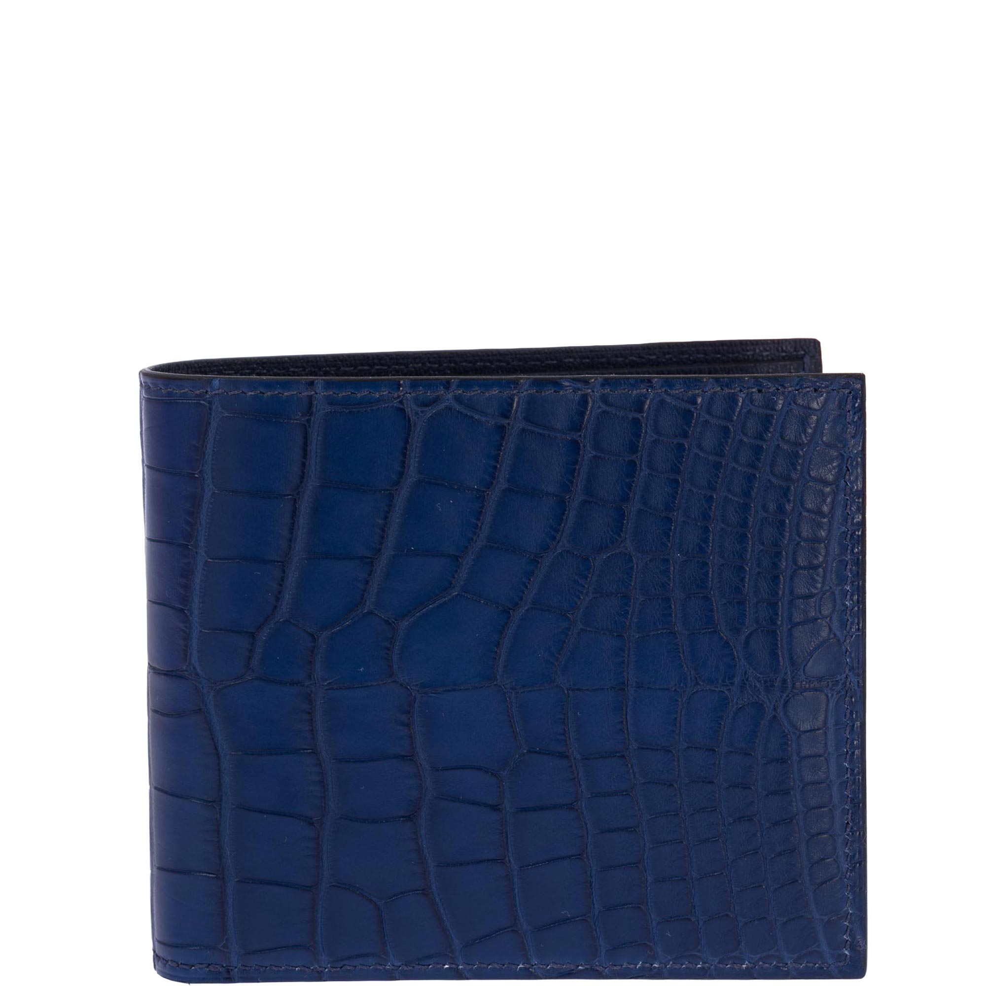 Hermès MC2 Bifold Wallet Matte Alligator Blue Indigo | JANEFINDS