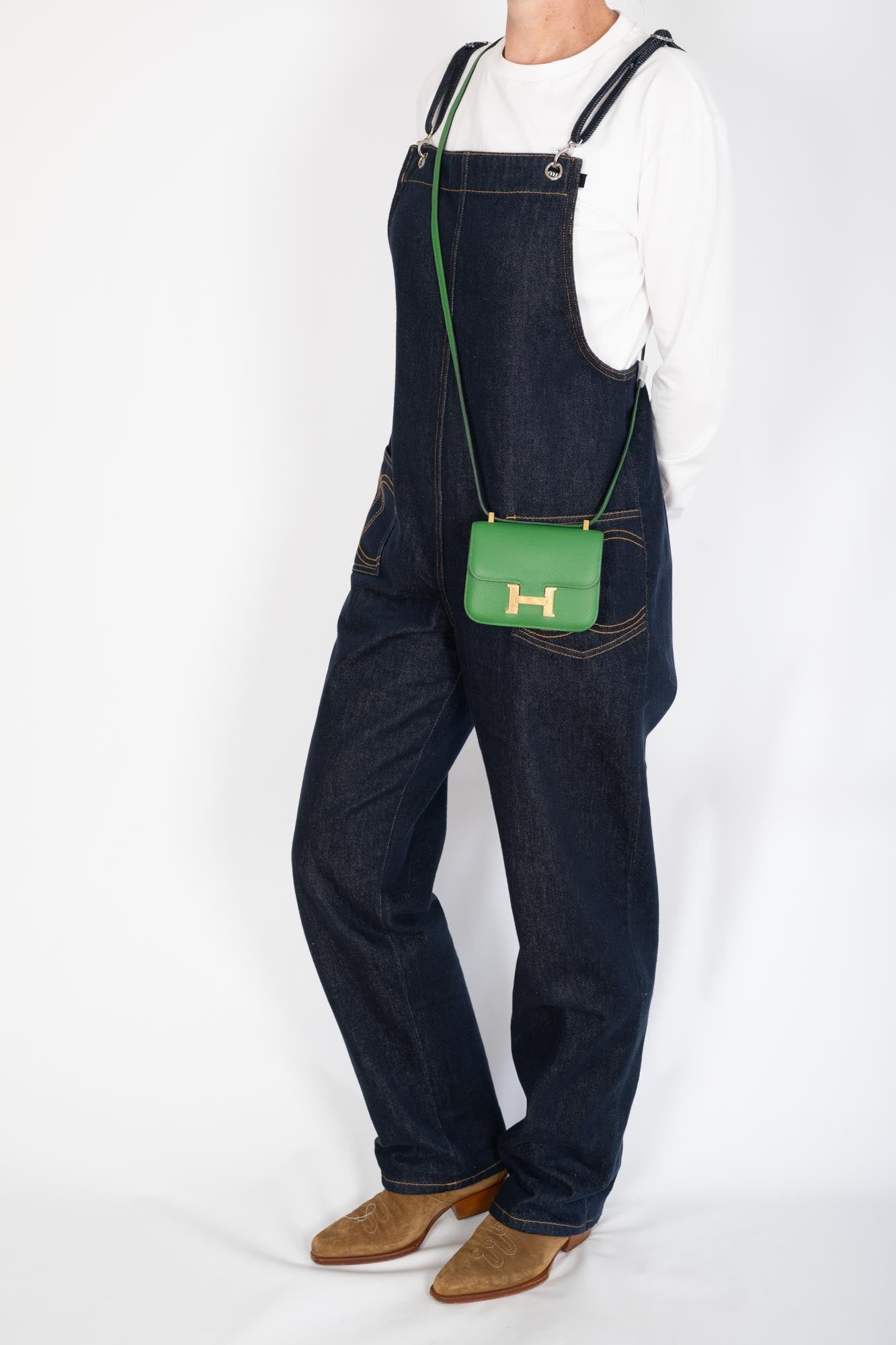 Hermès Micro Constance 14 Vert Cru Epsom Gold Hardware