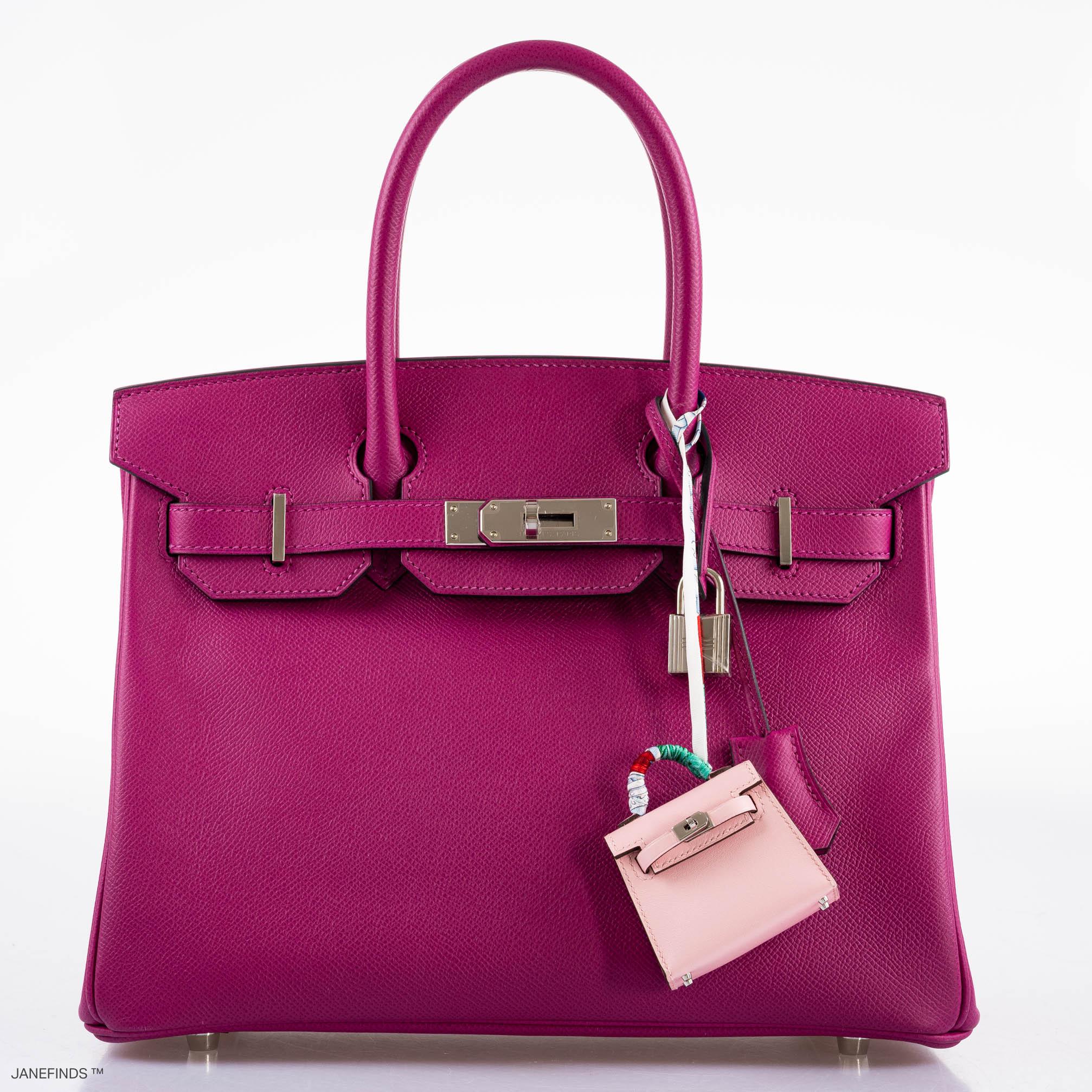 Hermès Micro Kelly Twilly Charm Rose Sakura Tadelakt Palladium Hardware