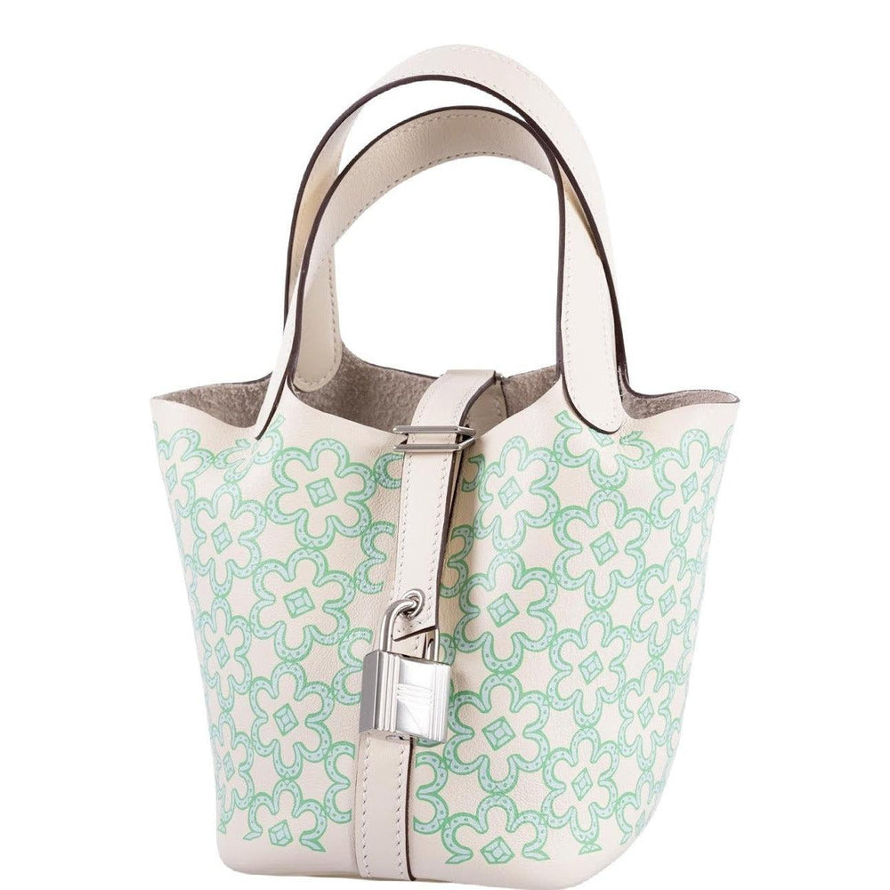 Hermès Micro Lucky Daisy Picotin Lock 14 Nata Swift Palladium Hardware
