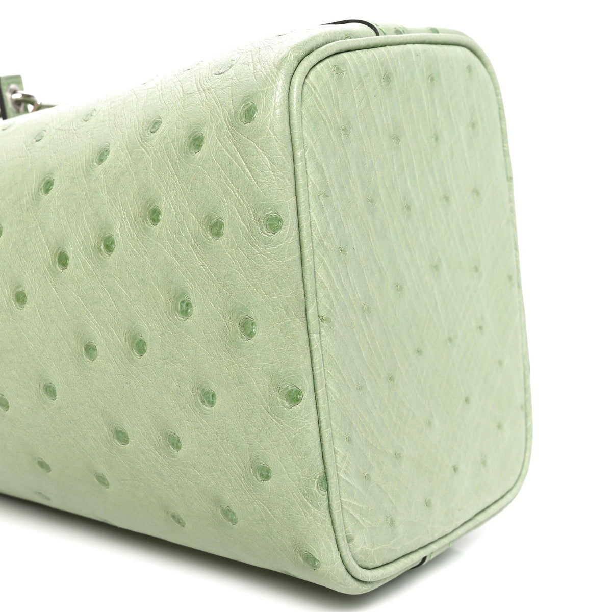 Hermès Picotin Lock in Vert Criquet Ostrich with Palladium hardware, image 3 of 8