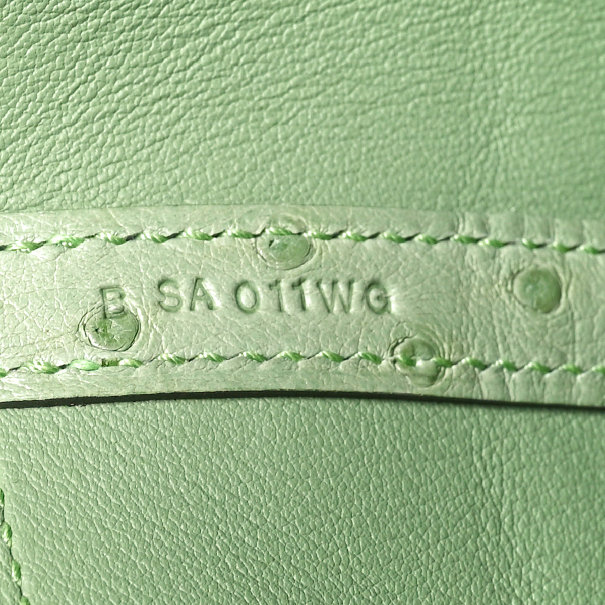 Hermès Picotin Lock in Vert Criquet Ostrich with Palladium hardware, image 6 of 8