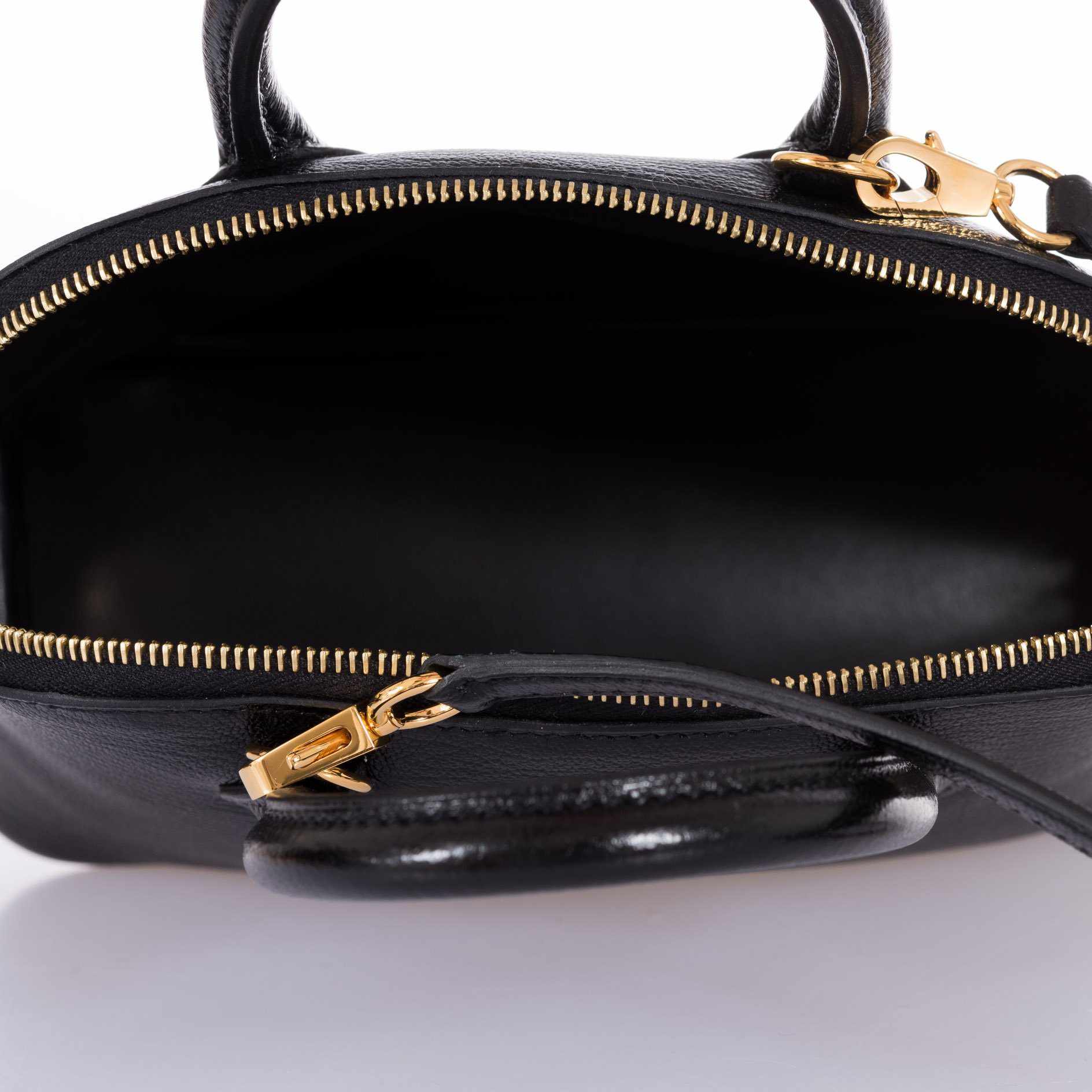 Hermès Mini Bolide 1923 Noir Mysore Chèvre Gold Hardware