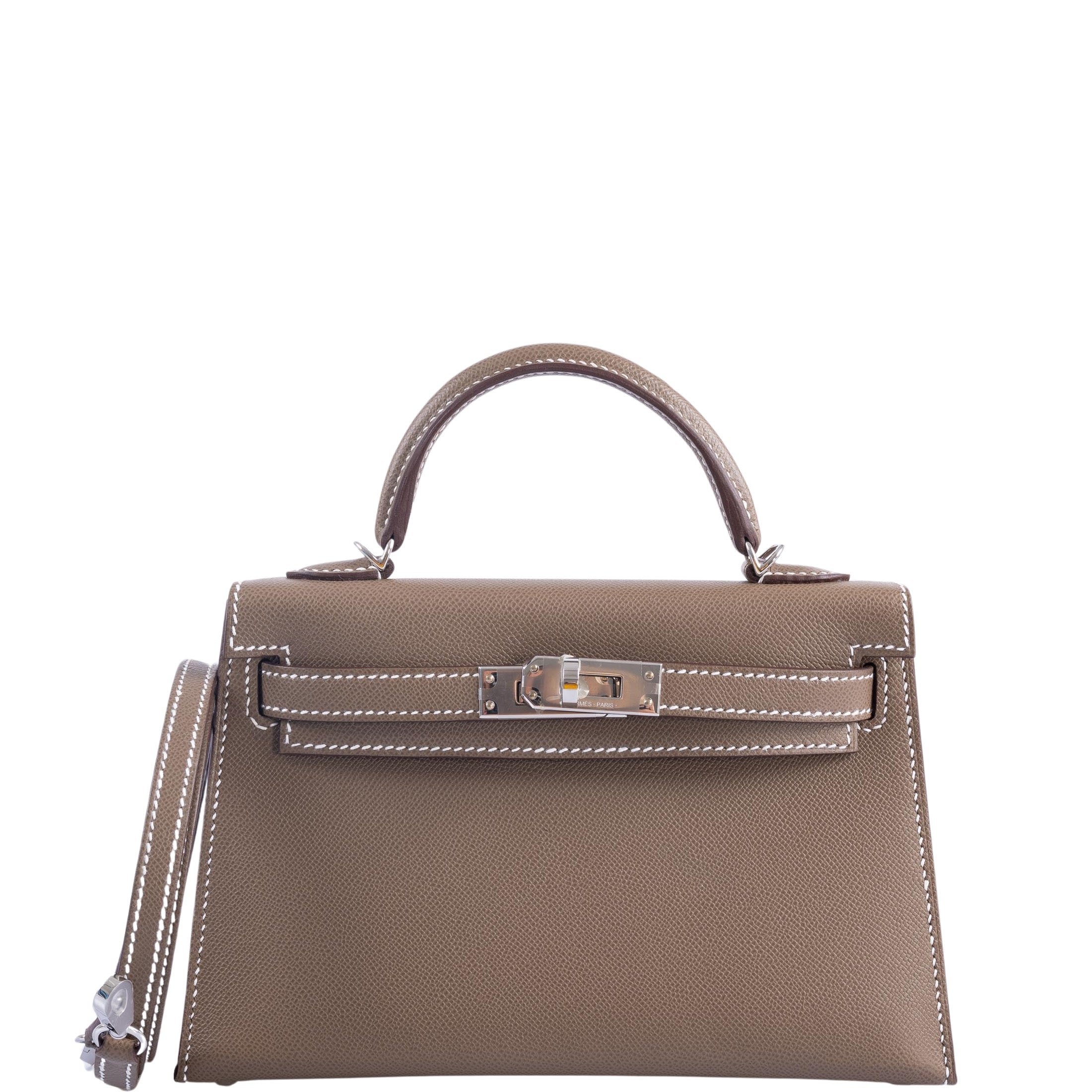 Hermès Mini Kelly 20 Etoupe Epsom Palladium Hardware