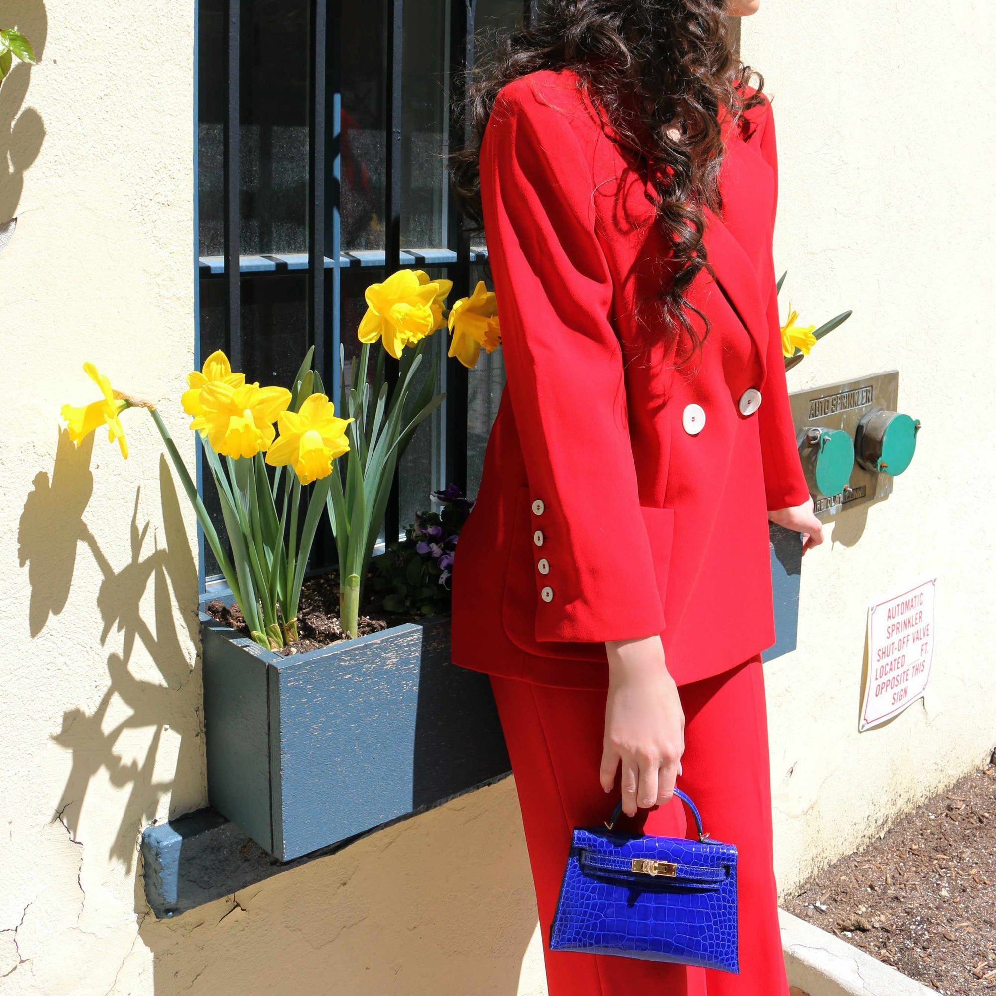 Hermès Mini Kelly 20 II Sellier Bleu Électrique Shiny Alligator Gold Hardware