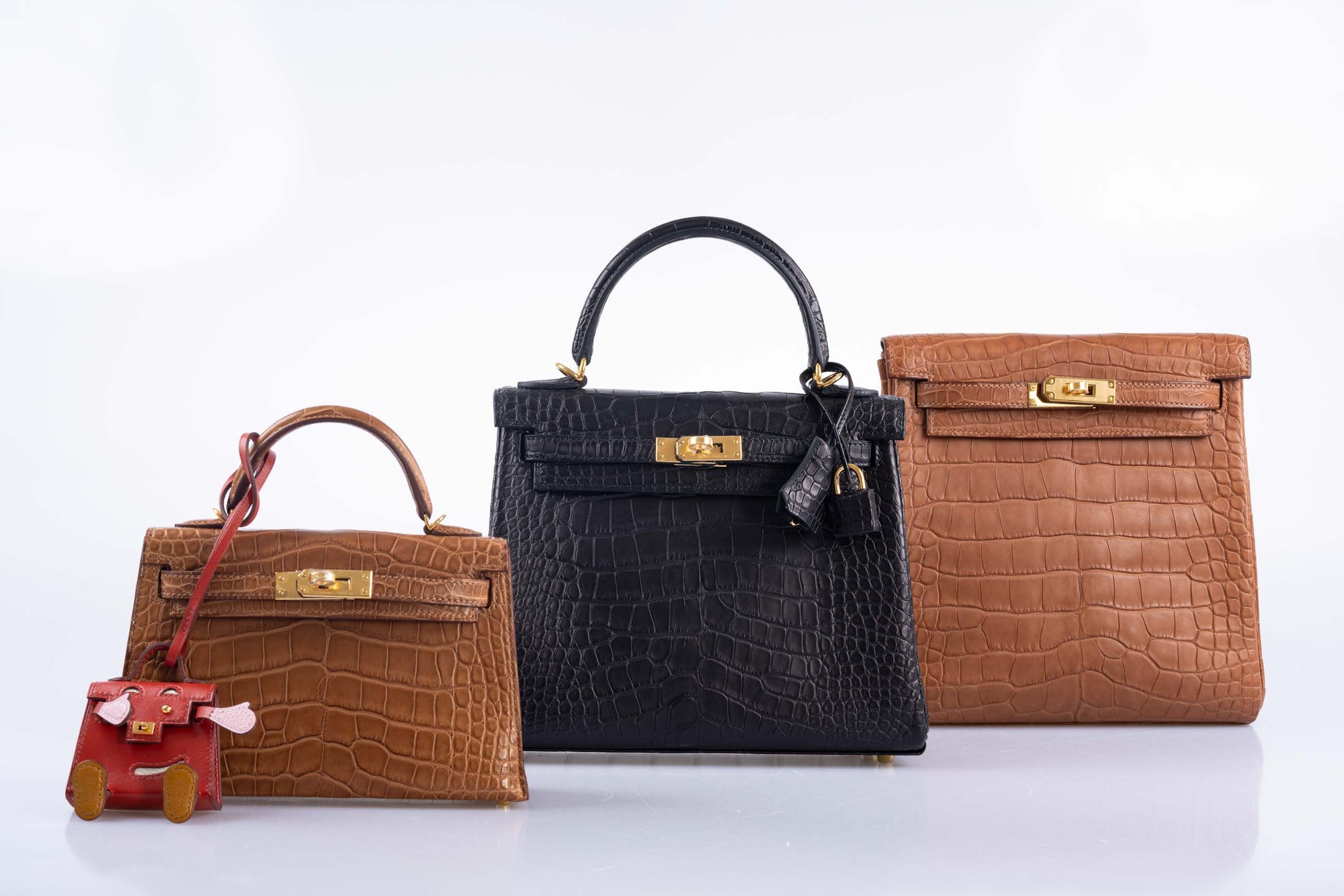 Hermès Mini Kelly 20 II Sellier Gold Matte Alligator Gold Hardware