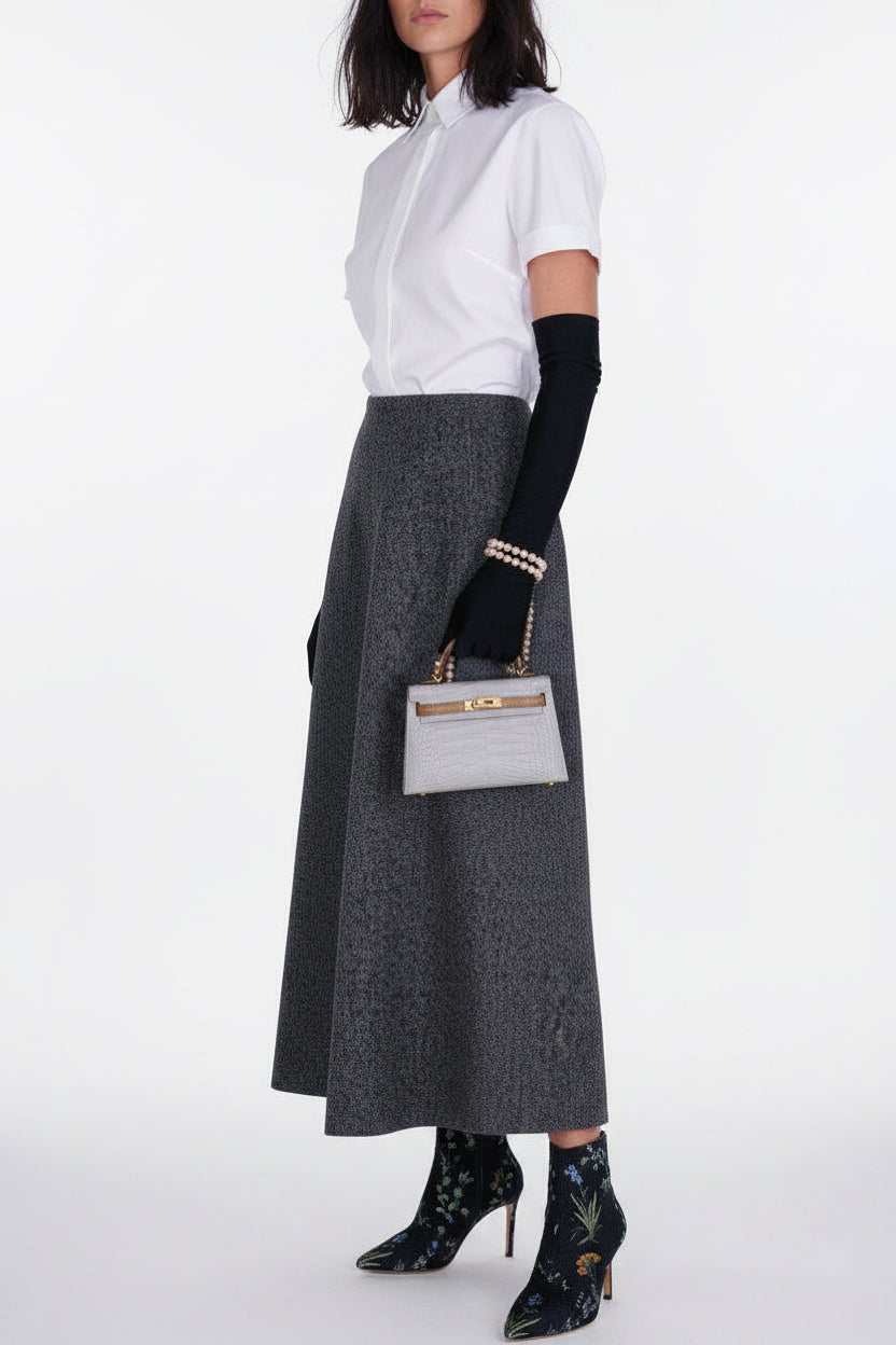Hermès Mini Kelly 20 II Sellier HSS Gris Perle / Kraft Matte Alligator Gold Hardware