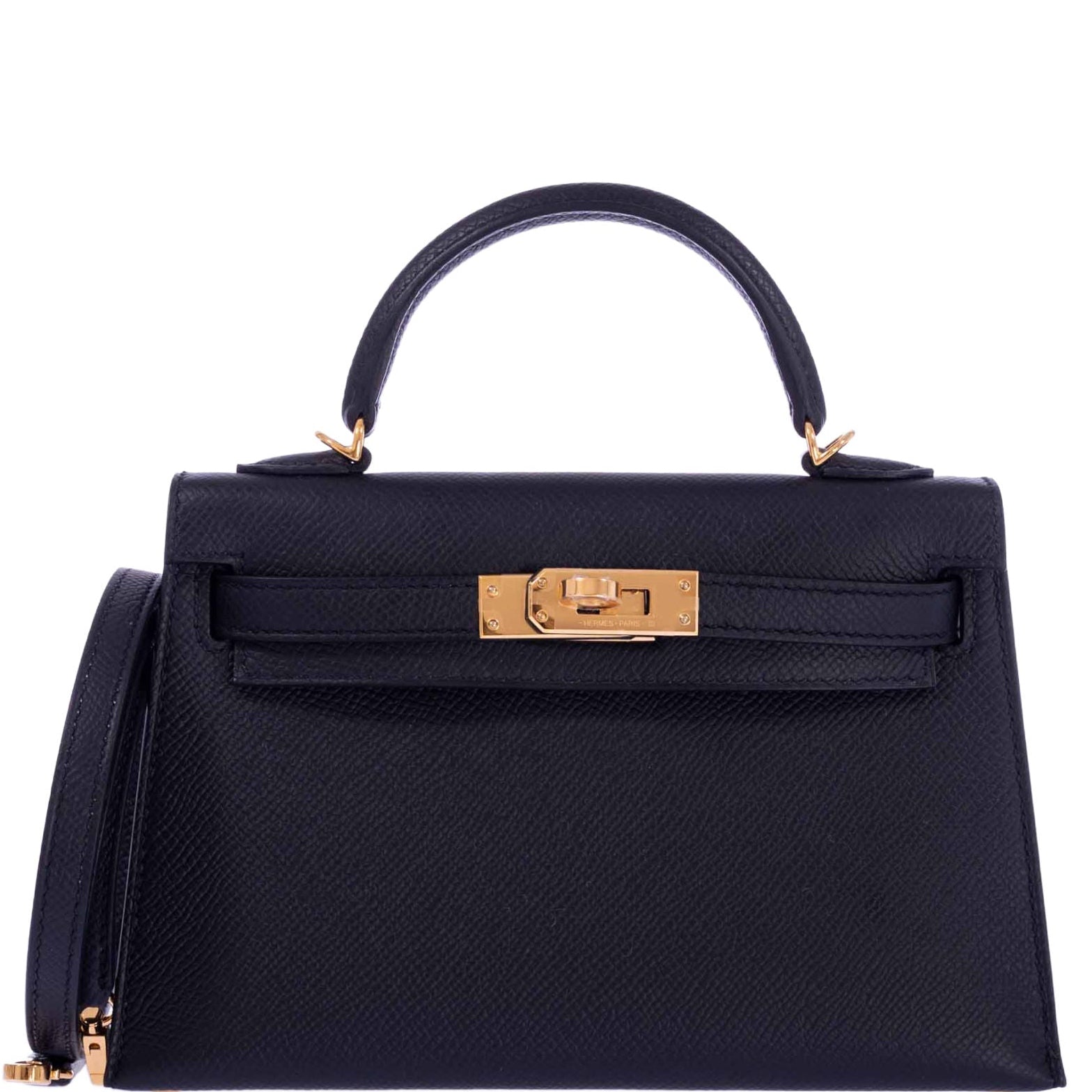 Hermès Mini Kelly 20 II Sellier HSS Noir / Rouge Casaque Interior Epsom Gold Hardware