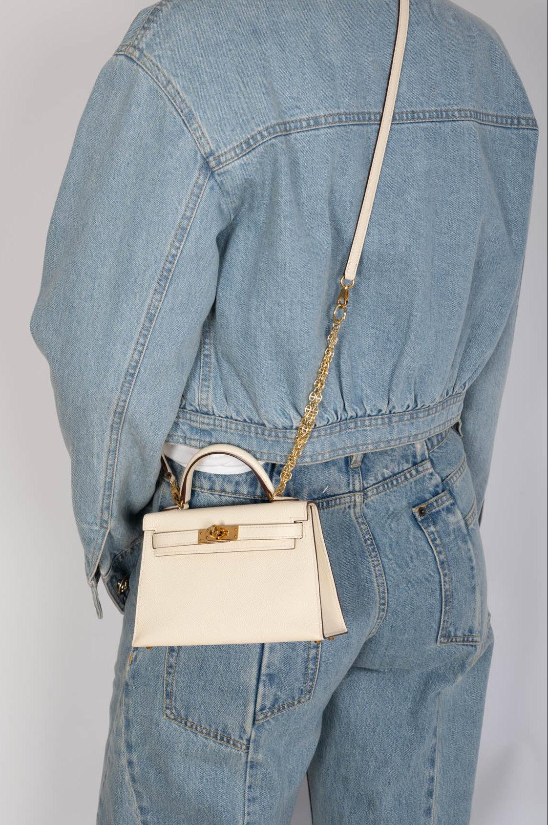 Hermès Mini Kelly 20 II Sellier Nata Epsom Gold Hardware