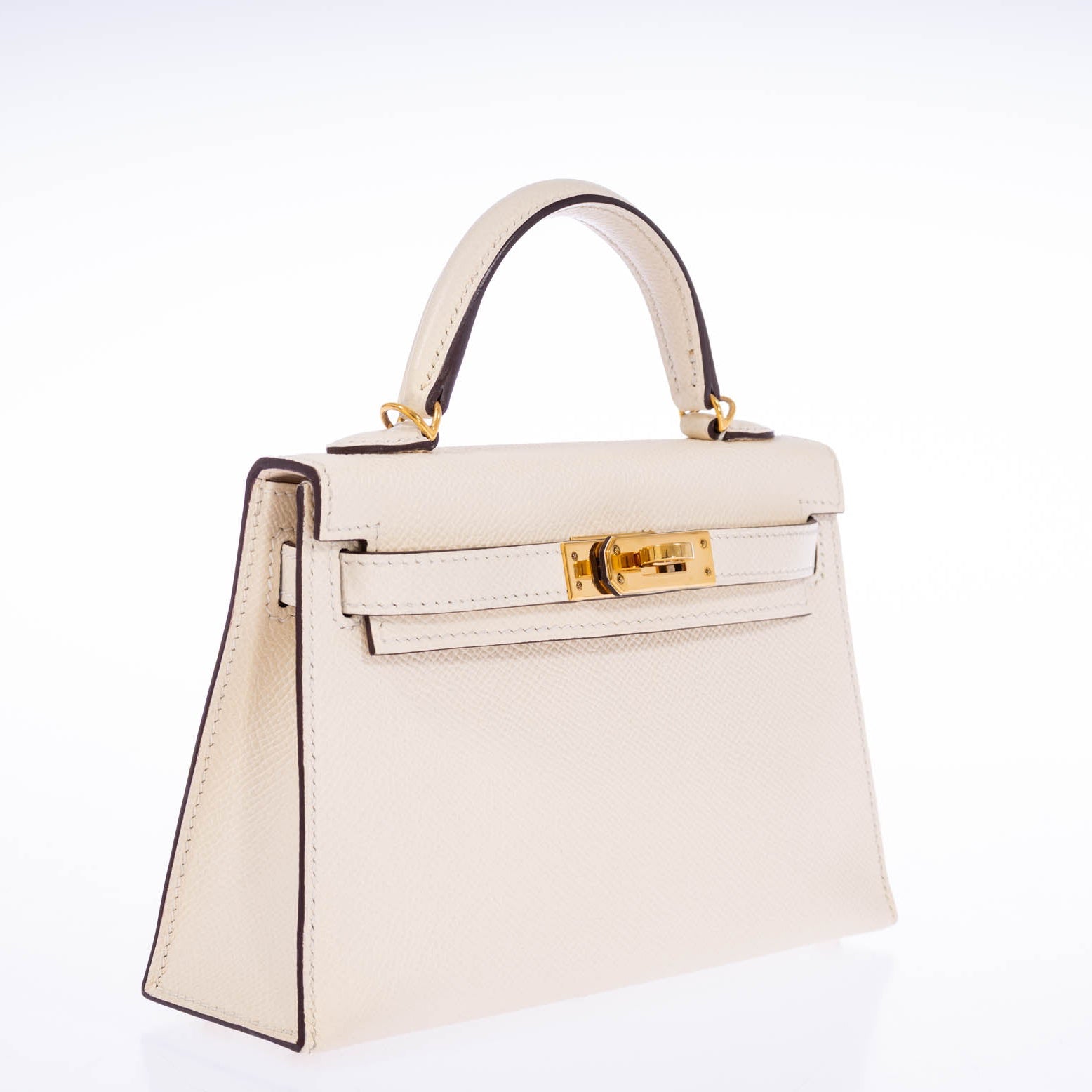 Hermès Mini Kelly 20 II Sellier Nata Epsom Gold Hardware