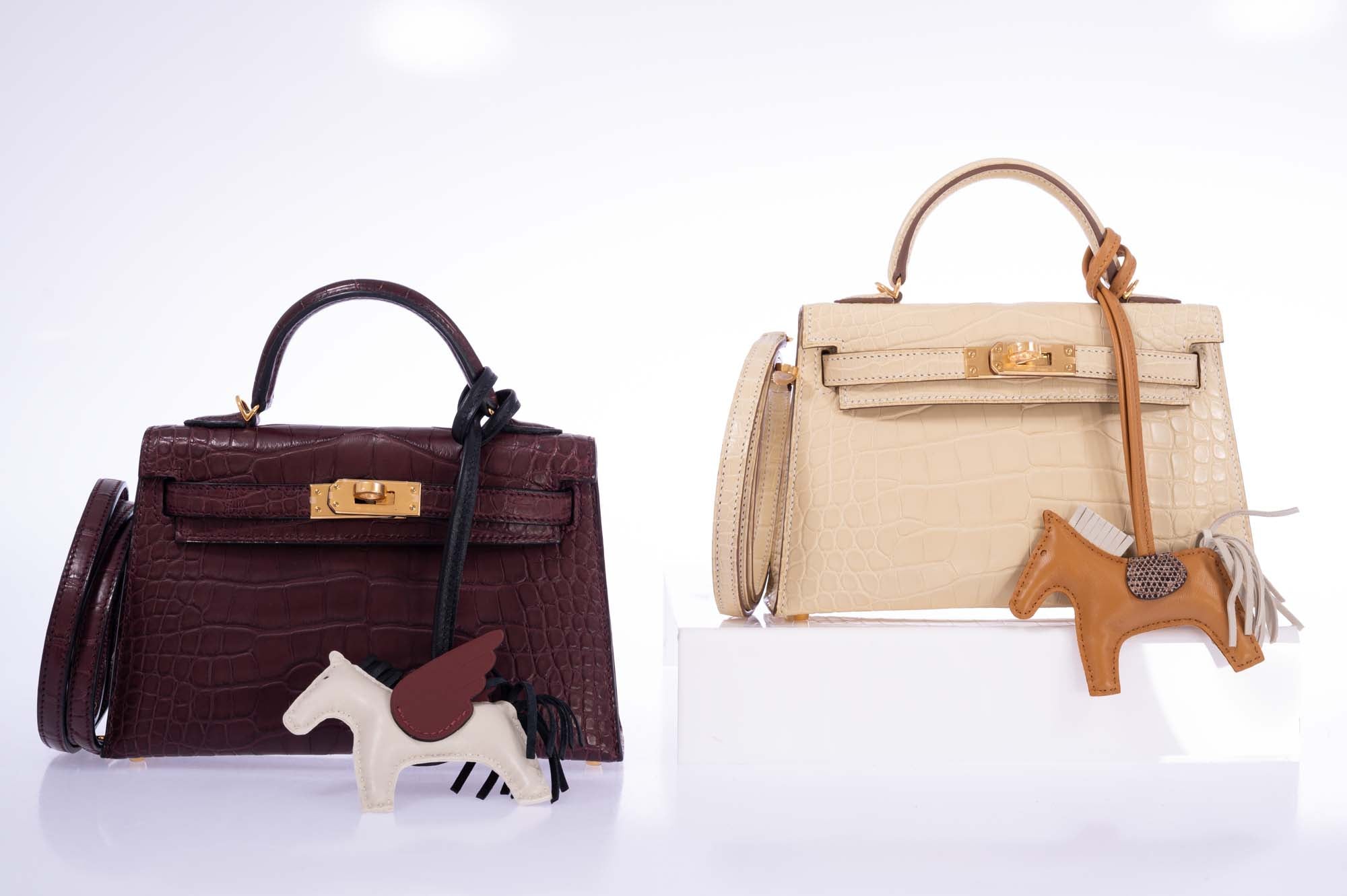 Hermès Mini Kelly 20 II Sellier Vanille Matte Alligator Gold Hardware