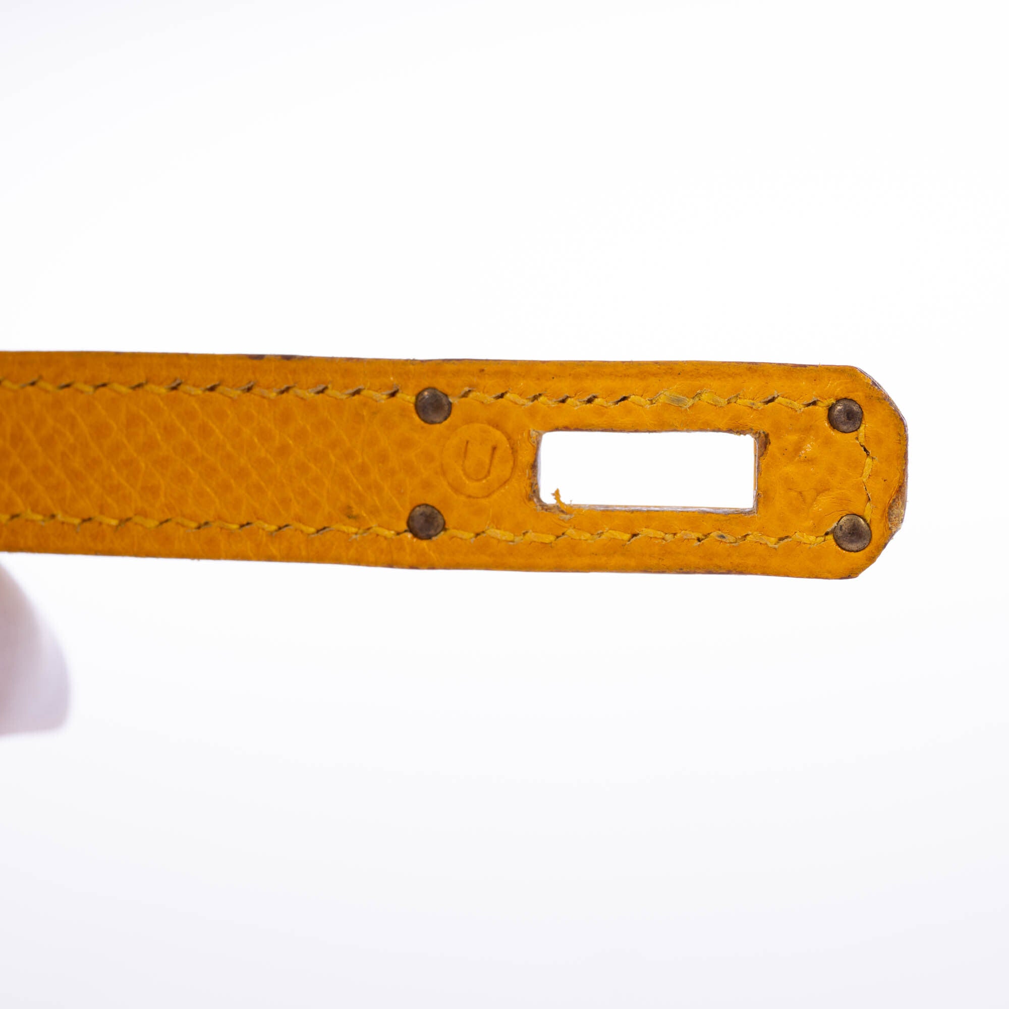 Hermès Mini Kelly 20 Sellier Jaune Courchevel Gold Hardware