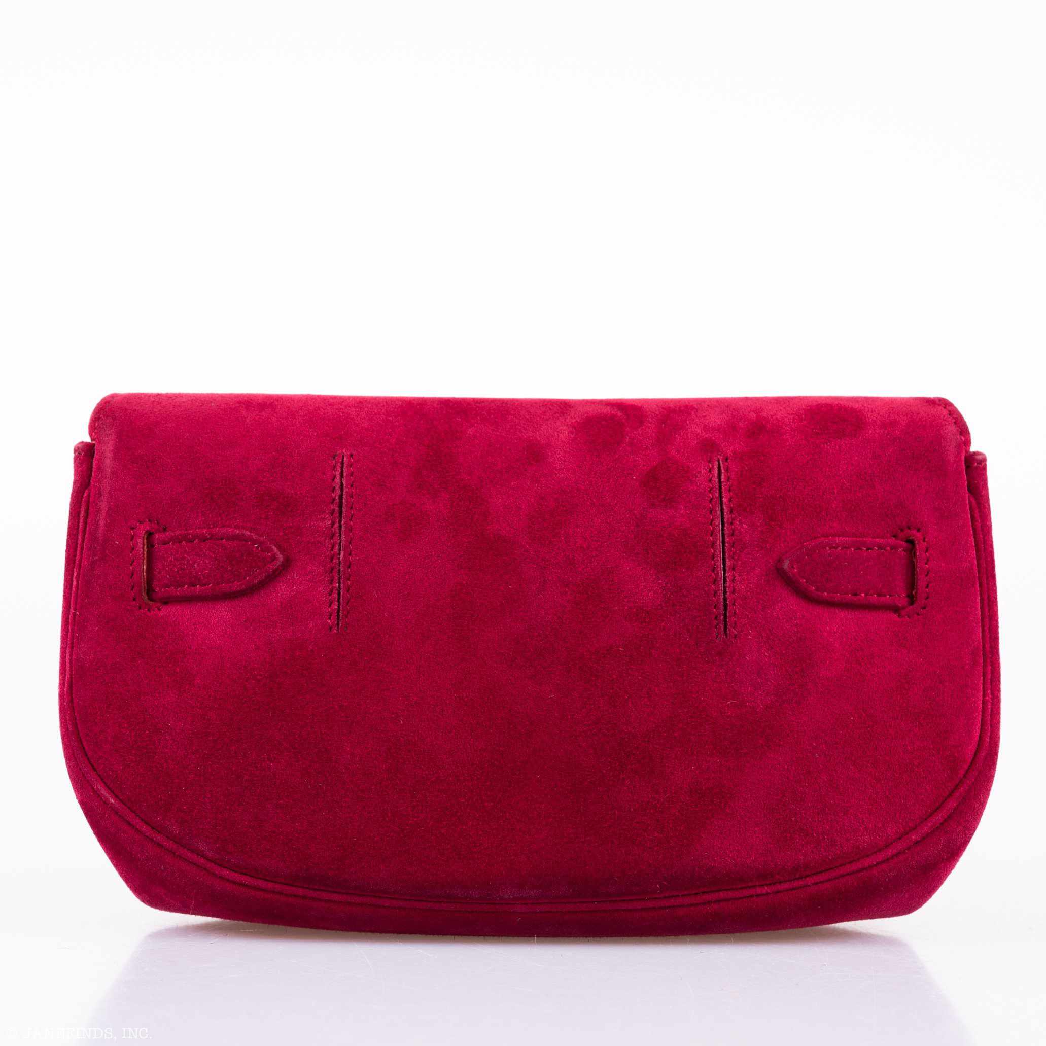 Hermès Mini Kelly Banana Belt Bag Framboise Doblis Suede Gold Hardware