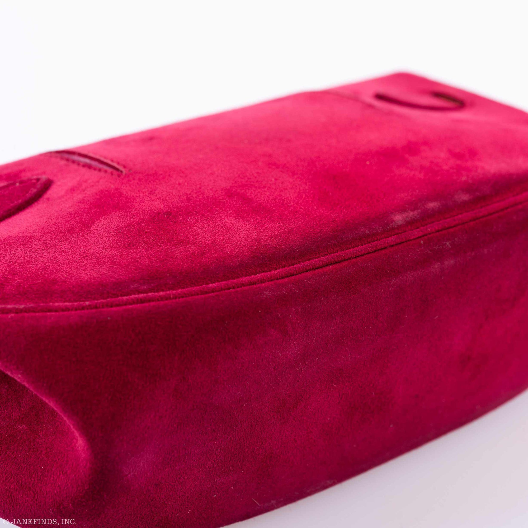 Hermès Mini Kelly Banana Belt Bag Framboise Doblis Suede Gold Hardware