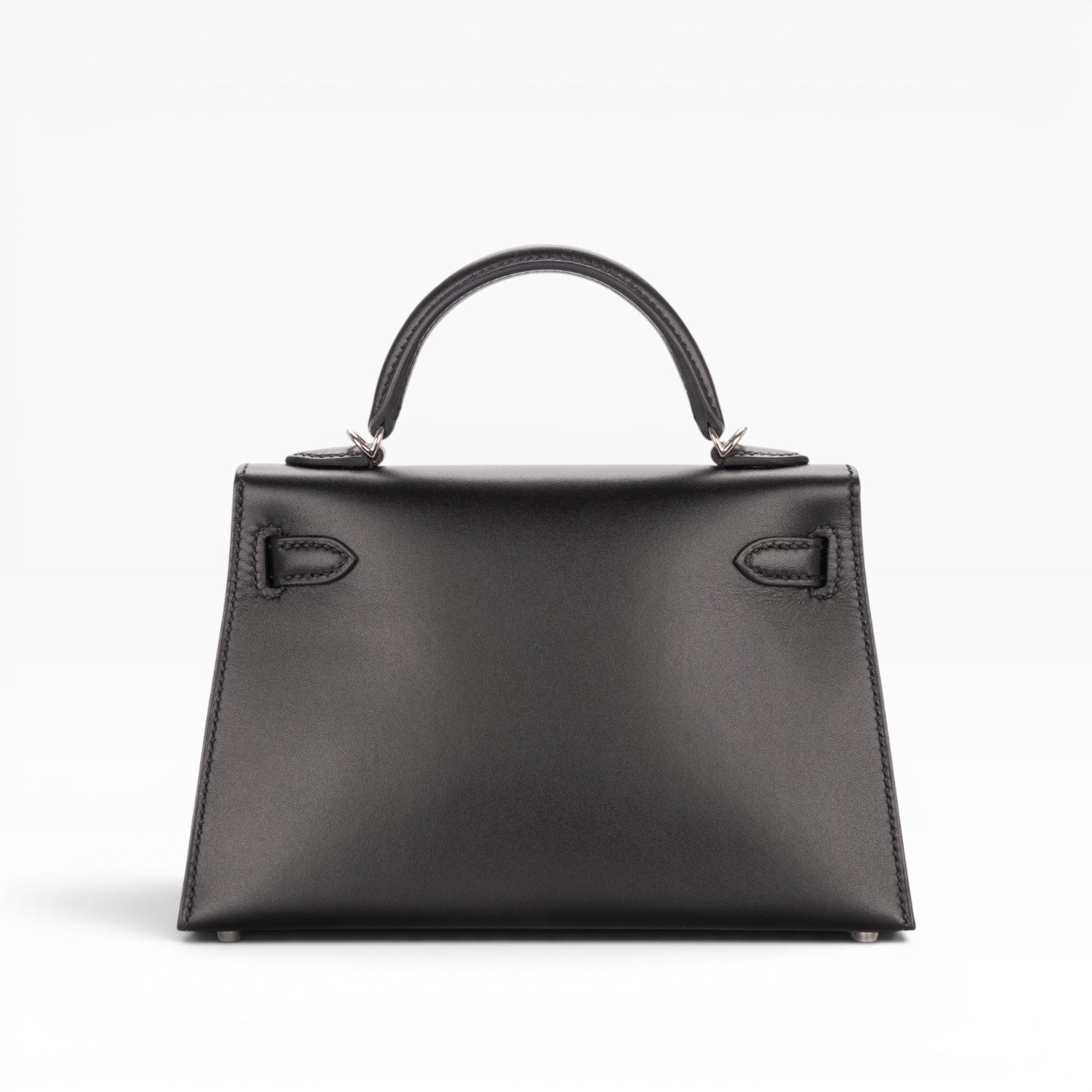 Hermès Mini Kelly II 20 Pampilles Sellier Noir Tadelakt & Sombrero Palladium Hardware