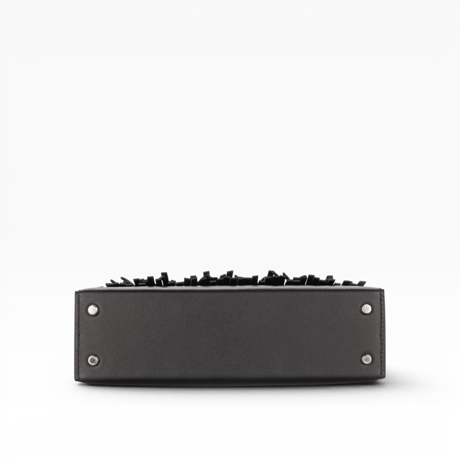 Hermès Mini Kelly II 20 Pampilles Sellier Noir Tadelakt & Sombrero Palladium Hardware