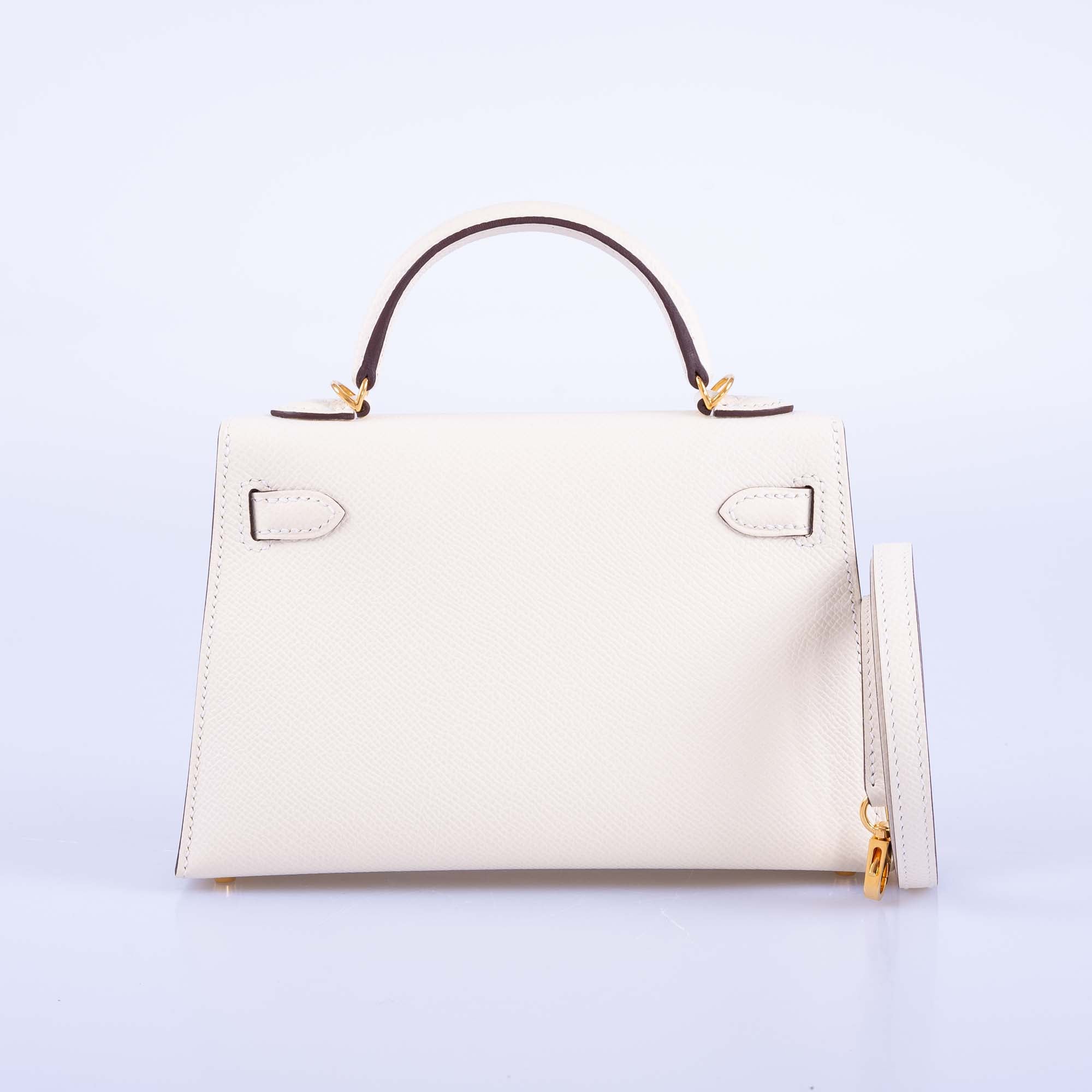 Hermès Mini Kelly II 20 Sellier Nata Epsom Gold Hardware