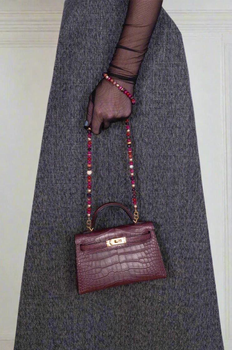 Hermès Mini Kelly II Bordeaux Matte Alligator Mississippiensis Gold Hardware