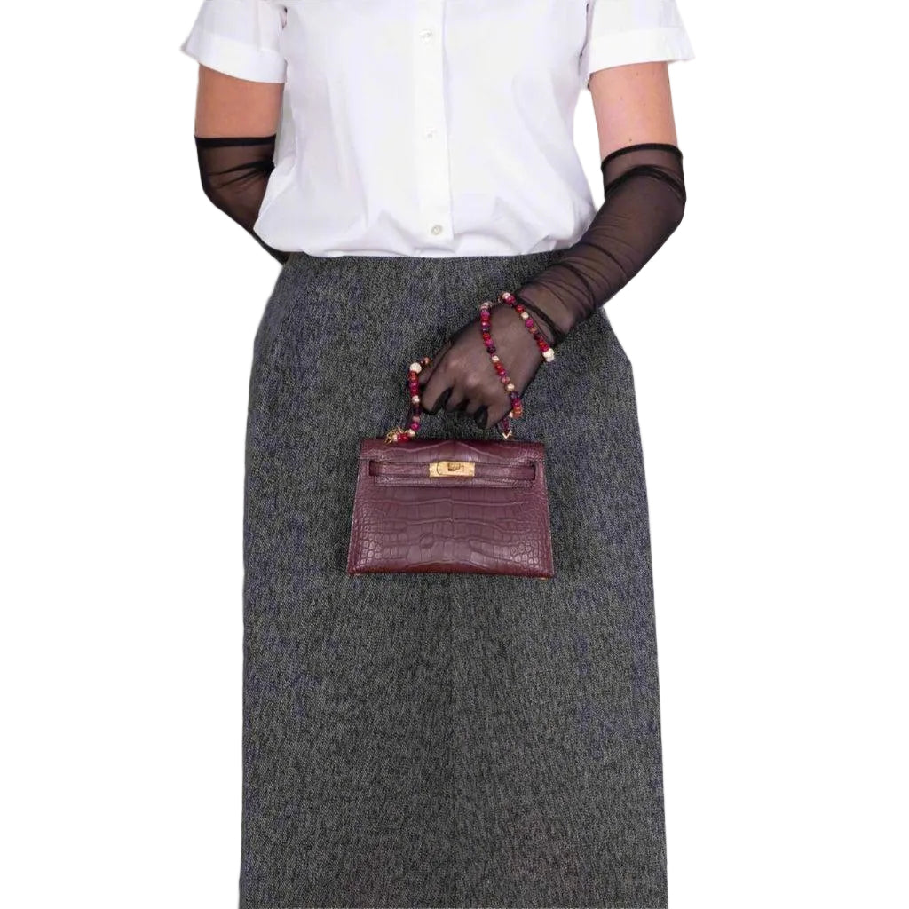 Hermès Mini Kelly II Bordeaux Matte Alligator Mississippiensis Gold Hardware