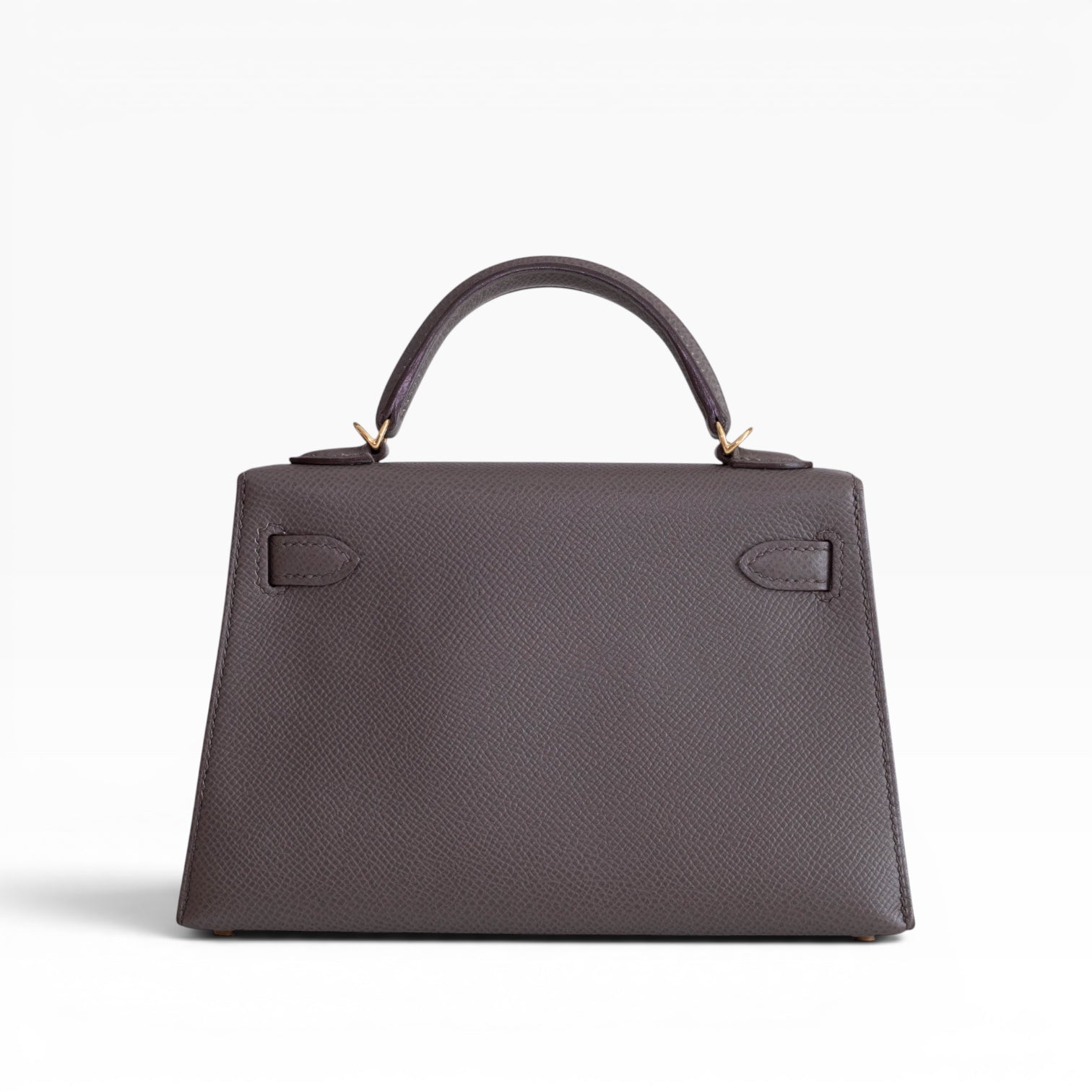 Hermès Mini Kelly II Sellier Etain Epsom Gold Hardware