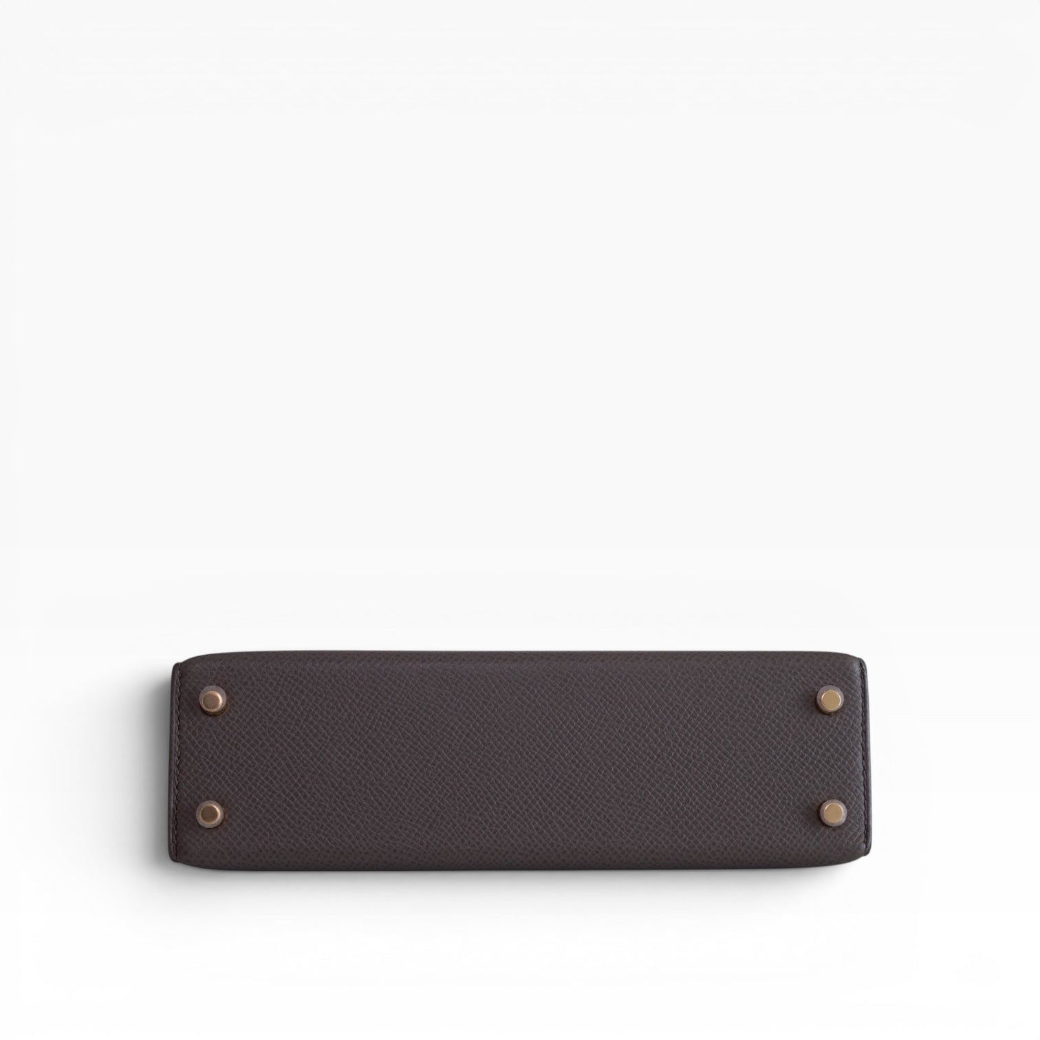 Hermès Mini Kelly II Sellier Etain Epsom Gold Hardware