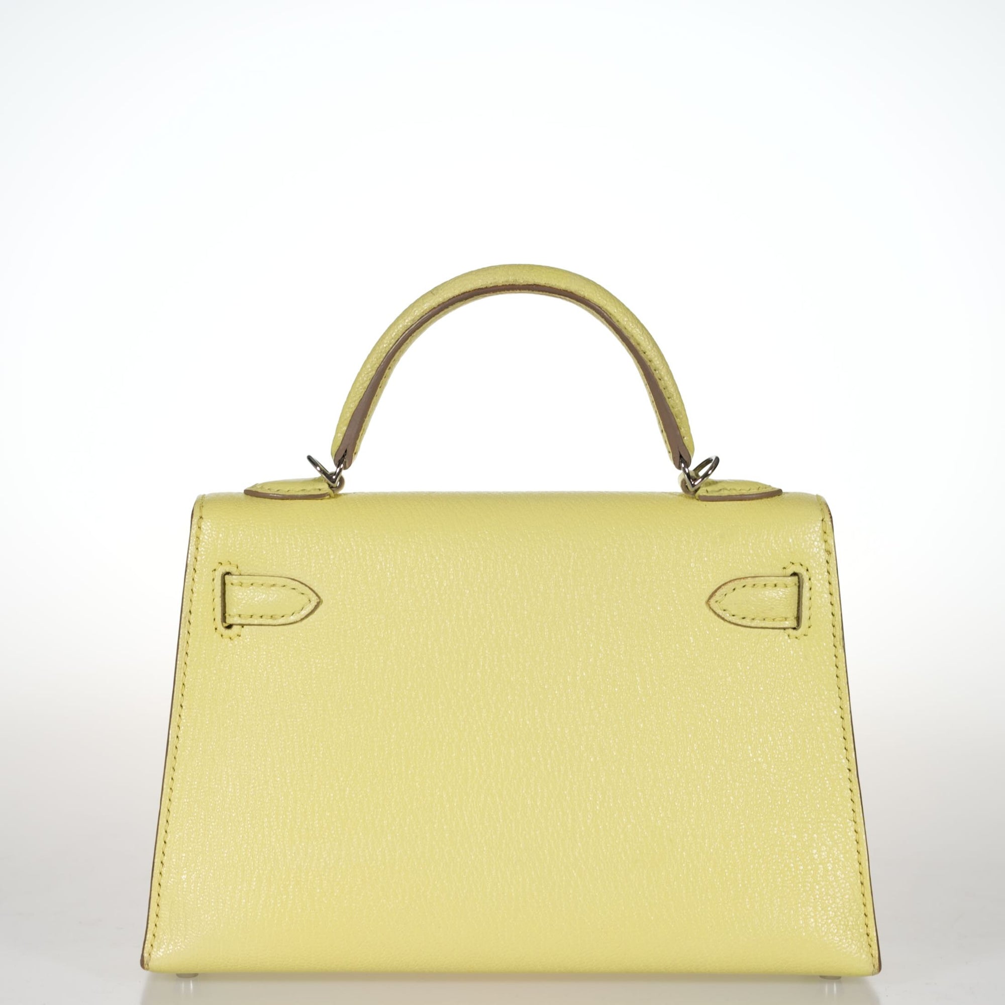 Hermès Mini Kelly Sellier 20 Limoncello Chevre with Palladium Hardware