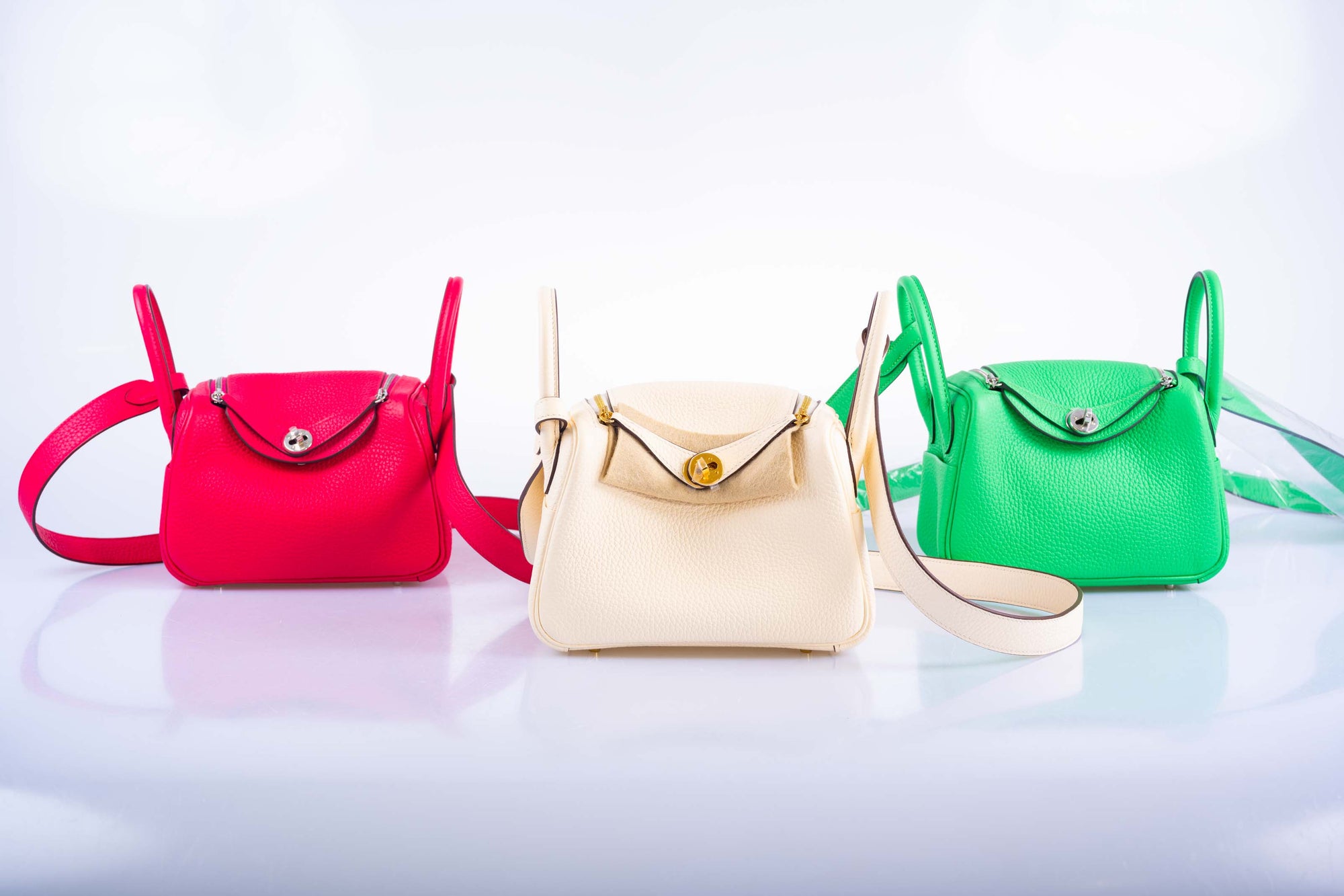 Hermès Mini Lindy 20 Vert Comics Clemence Palladium Hardware