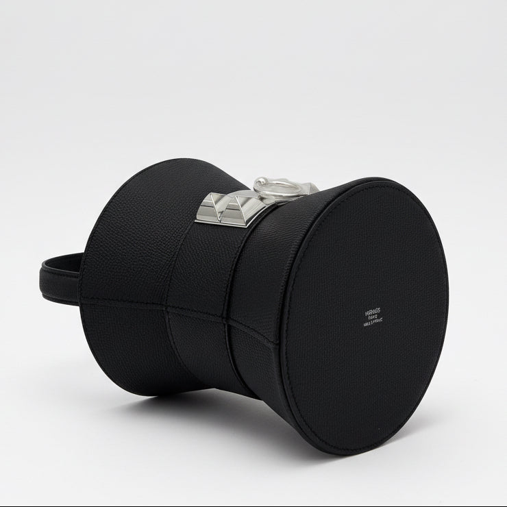 Hermès Mini Medor Bucket Noir Chèvre Palladium Hardware