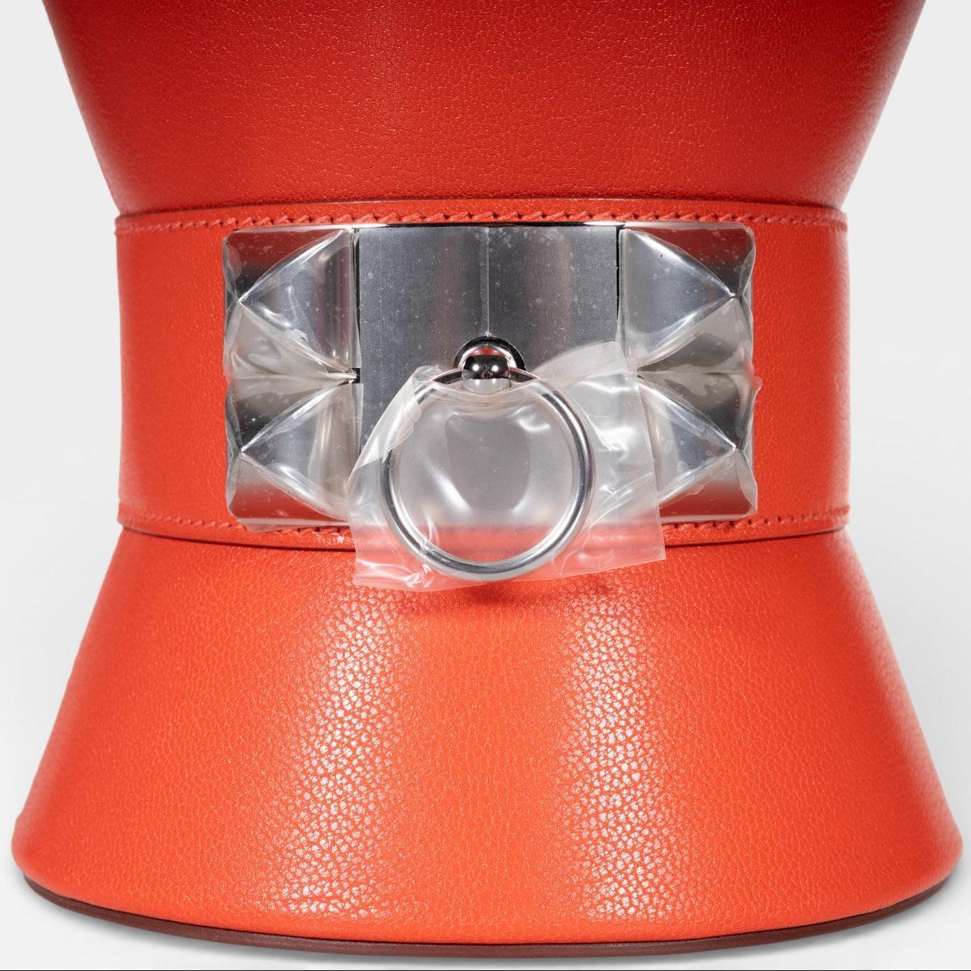 Hermès Mini Medor Capucine Chèvre Palladium Hardware | JANEFINDS