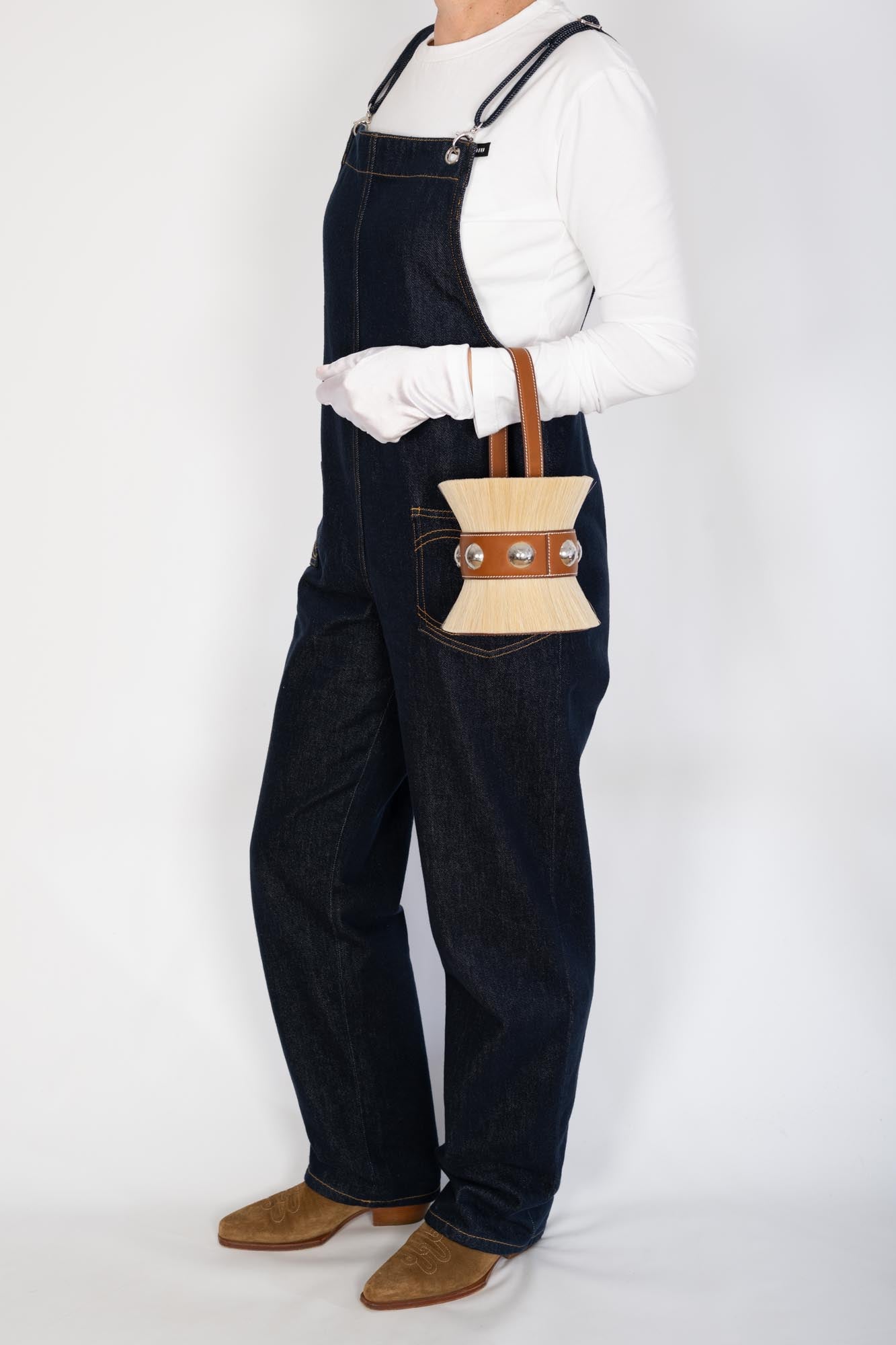 Hermès Mini Médor Horsehair Barénia Naturel Fauve Palladium Hardware