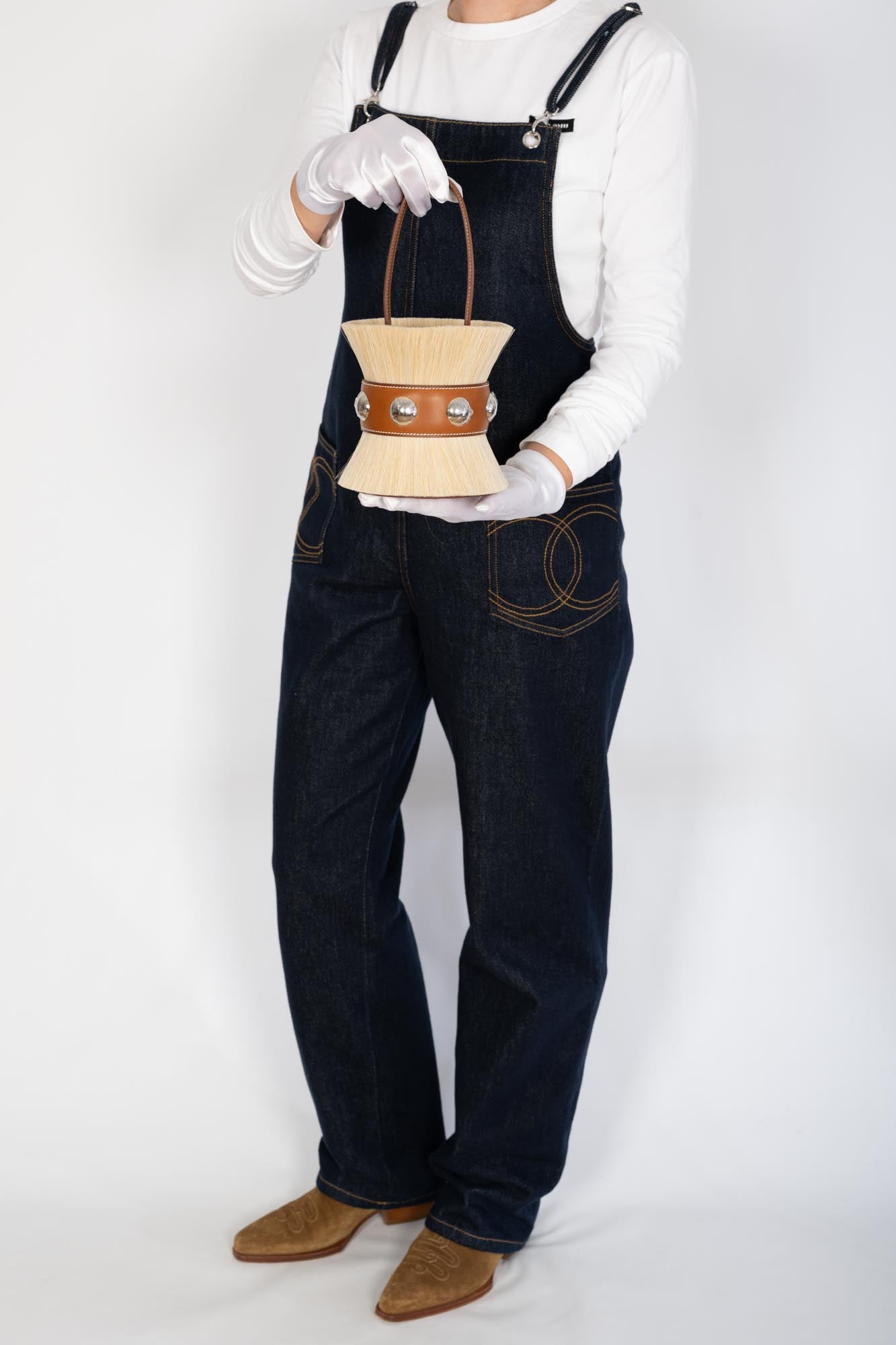 Hermès Mini Médor Horsehair Barénia Naturel Fauve Palladium Hardware