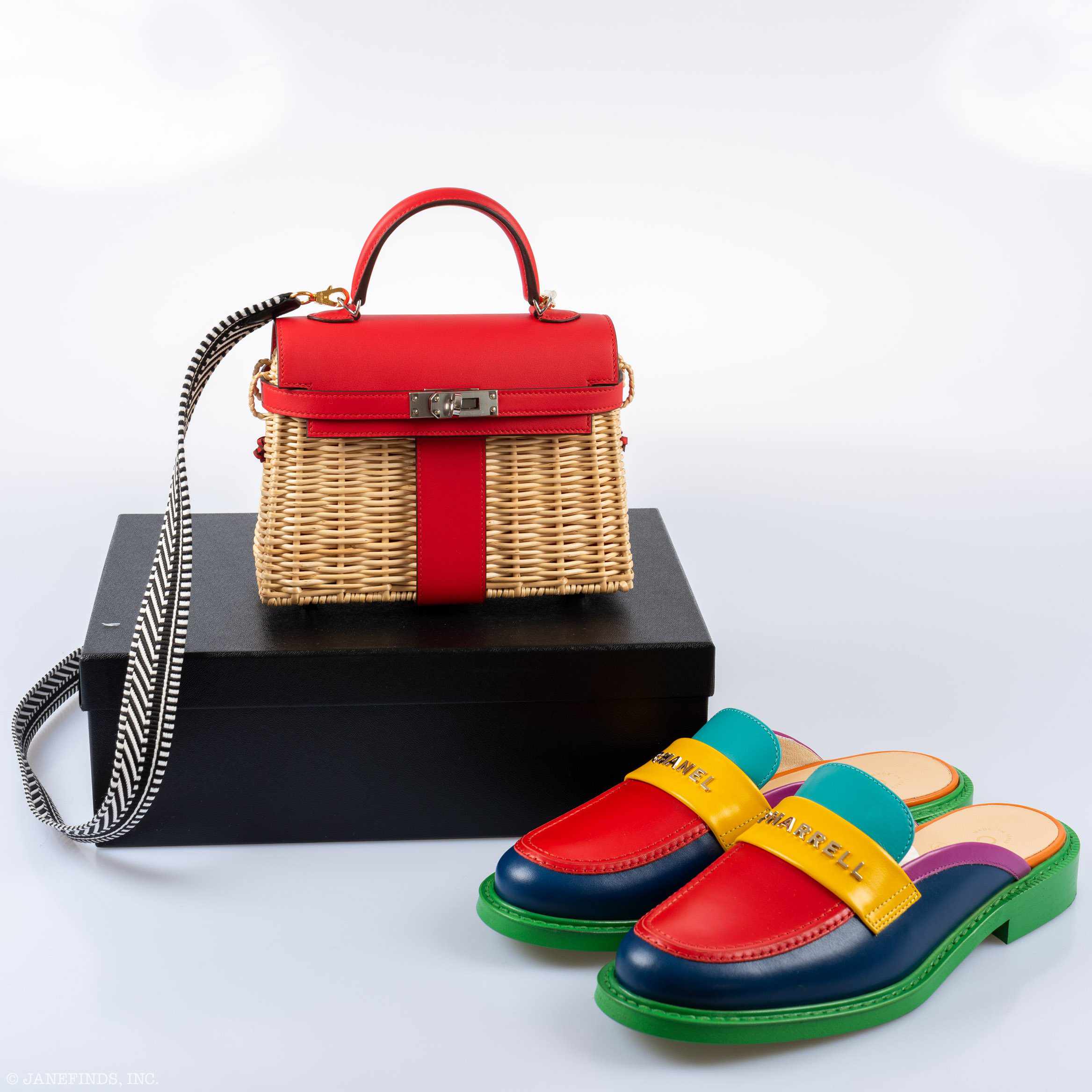 Hermès Mini Picnic Kelly 20 Rouge de Coeur Swift and Osier Wicker Palladium Hardware