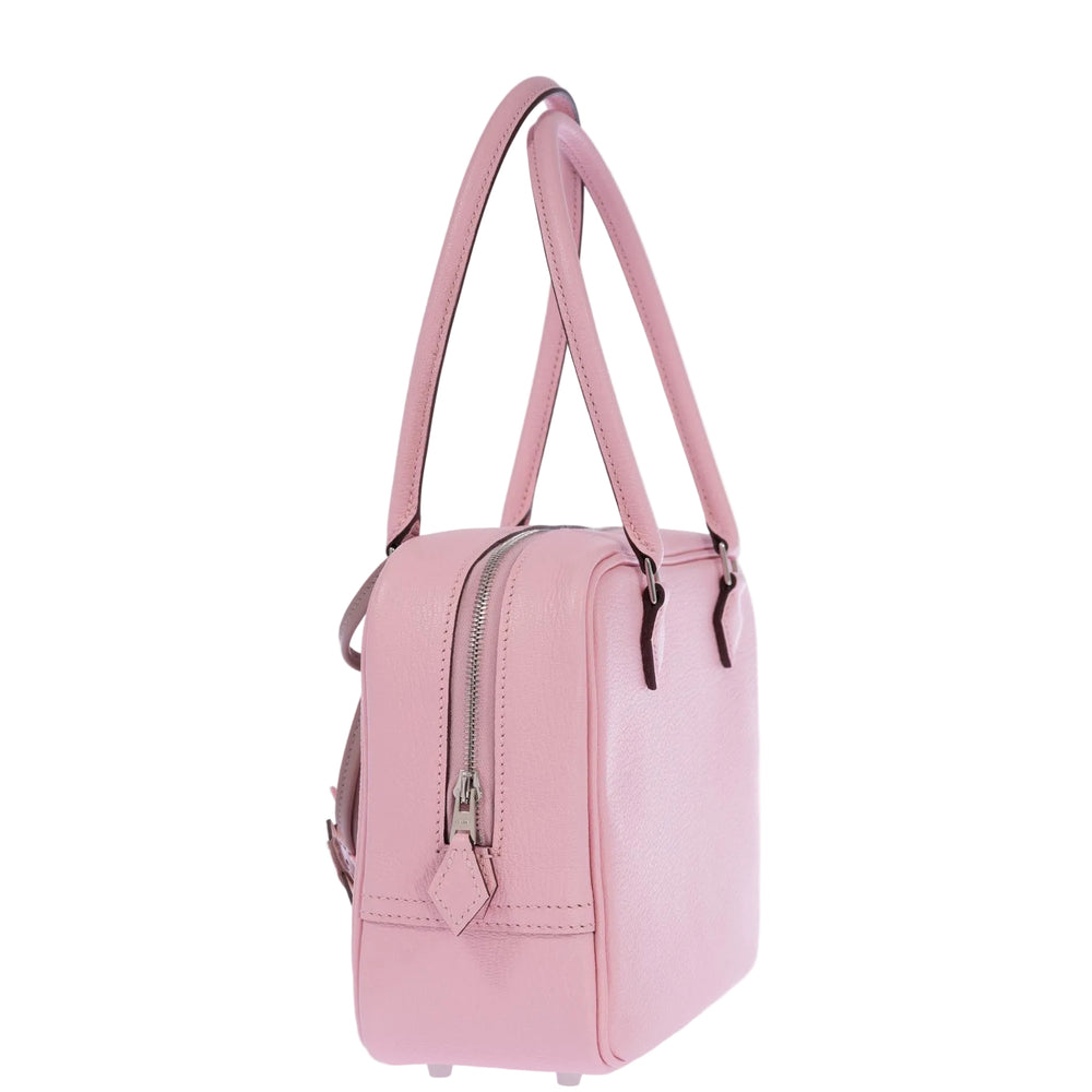Hermès Mini Plume Chèvre Mysore Rose Sakura Palladium Hardware