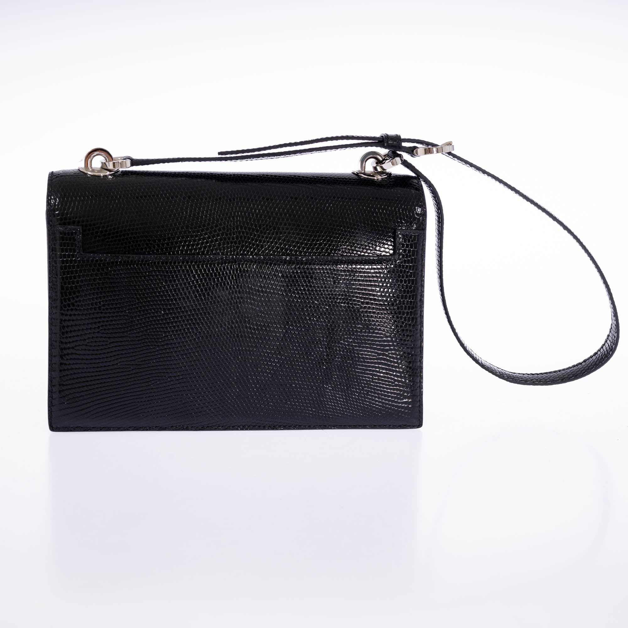 Hermès Minuit au Faubourg 20 Noir Lizard Palladium Hardware