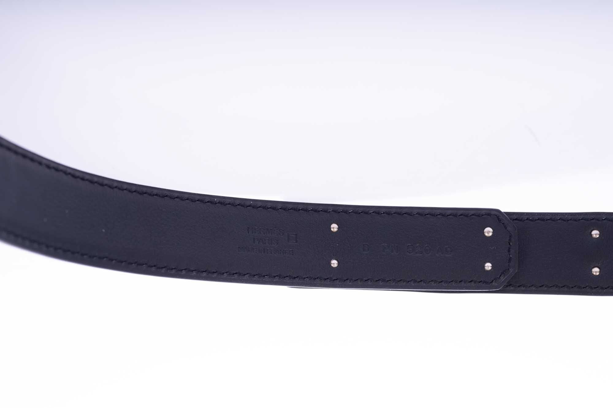 Hermès O'Kelly Move 24 Belt Black Alligator Palladium Hardware