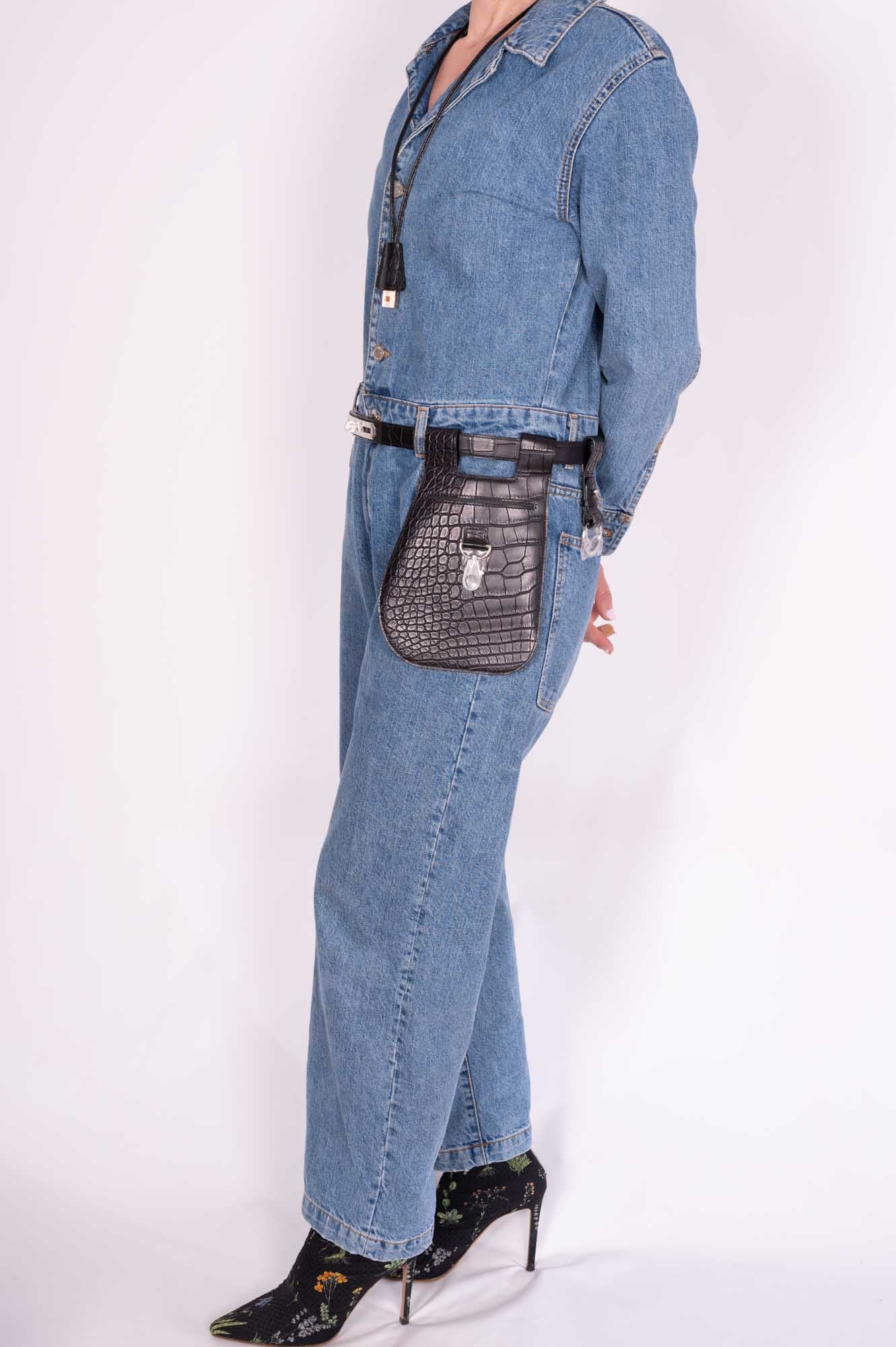 Hermès O'Kelly Move 24 Belt Noir Matte Alligator Mississippiensis Palladium Hardware