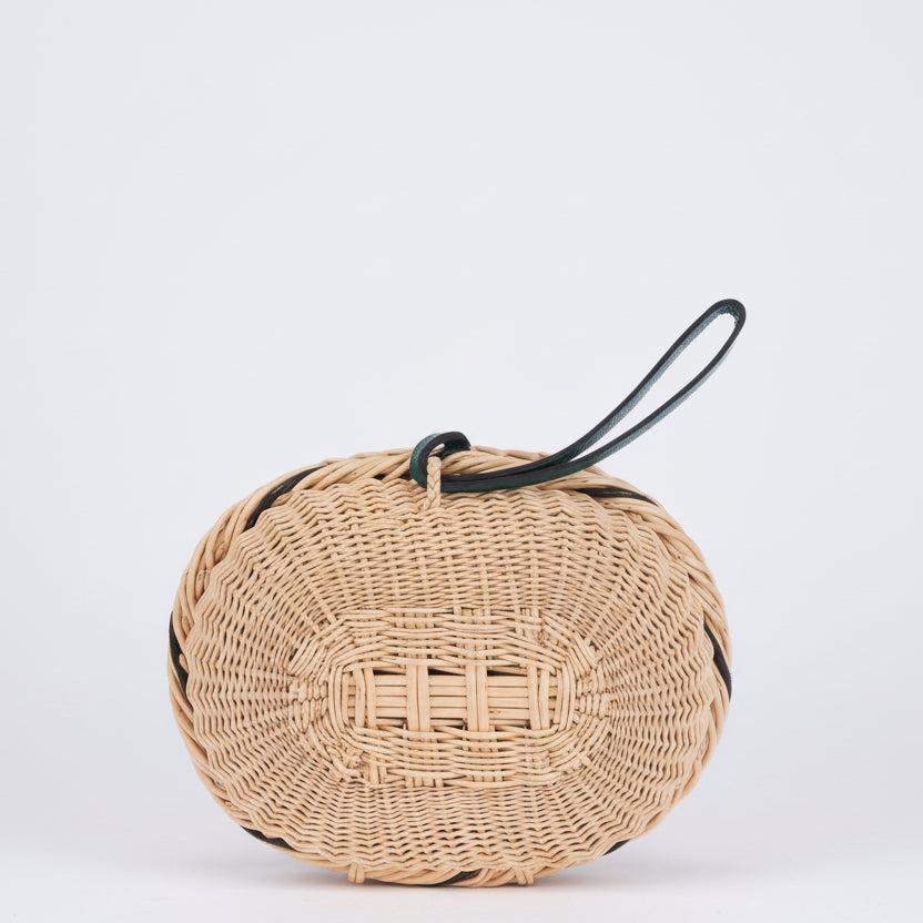 Hermès Petit H Wicker Minaudière Malachite Epsom Leather & Silk