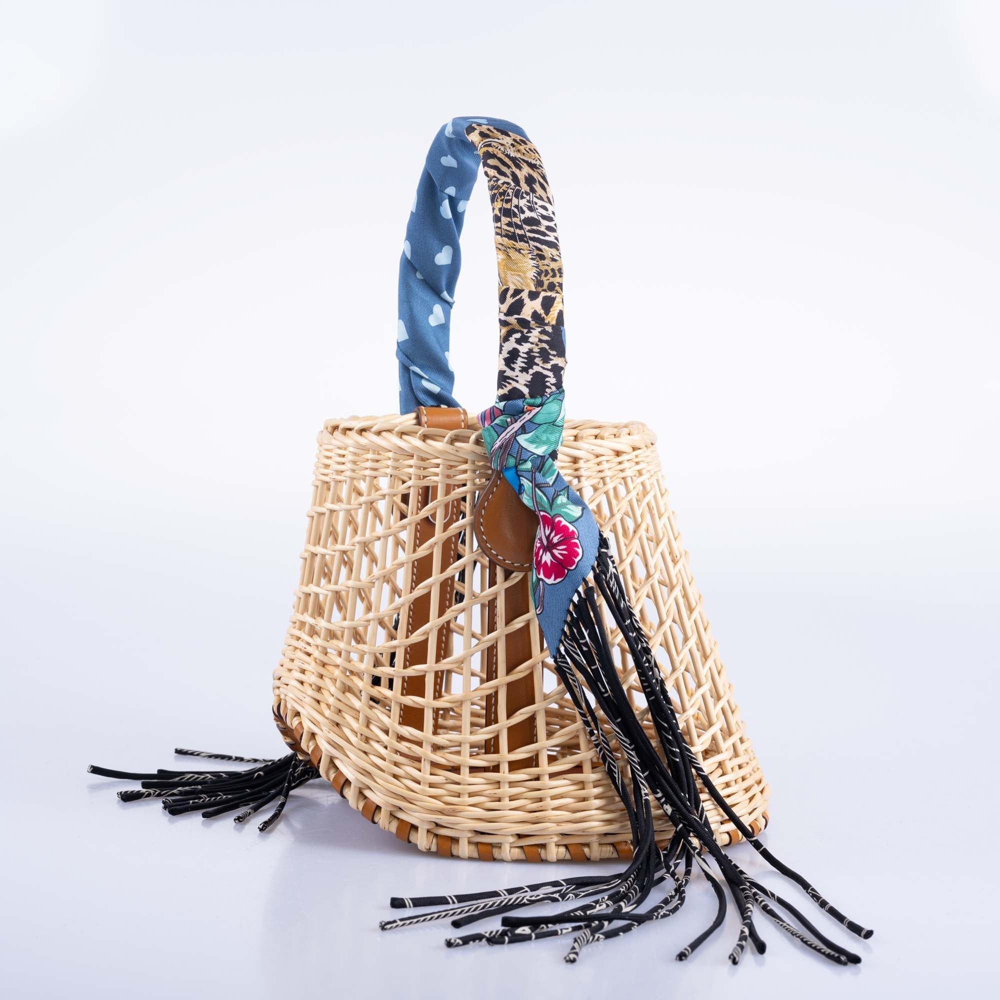 Hermès Picnic Sabot Osier Wicker & Barenia Leather