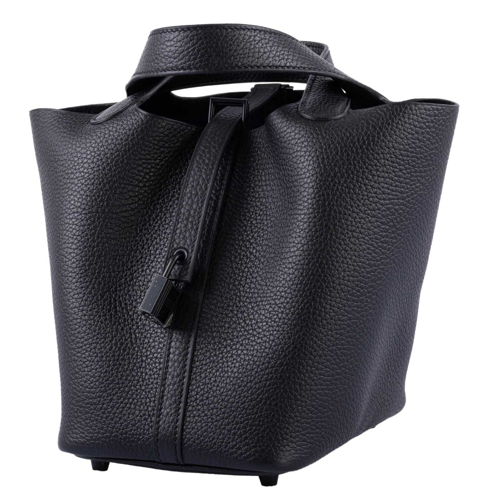 Hermès Picotin Lock 18 Black Clemence Leather Tote with Black Hardware - 2021