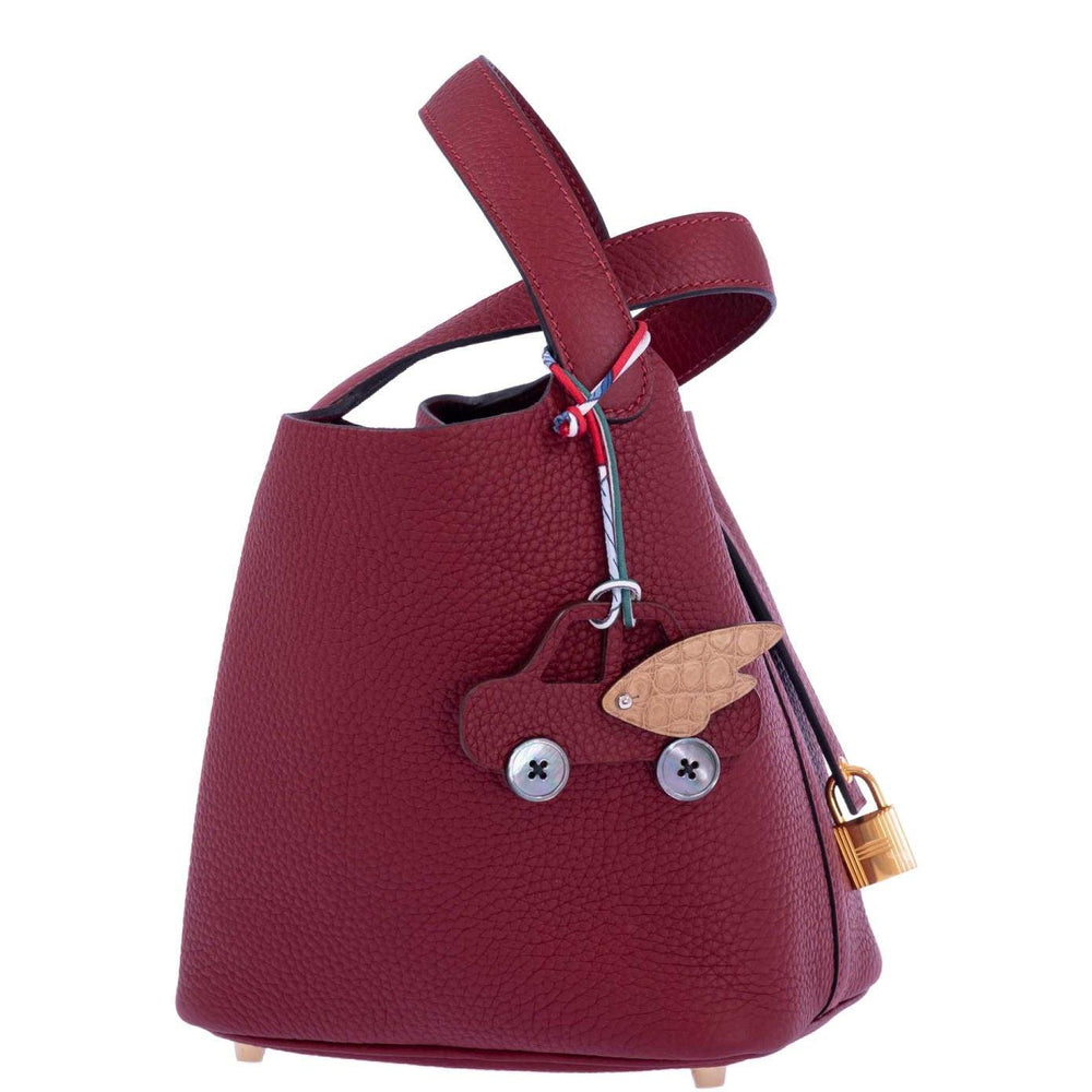 Hermès Picotin Lock 18 Rouge H Clemence Gold Hardware