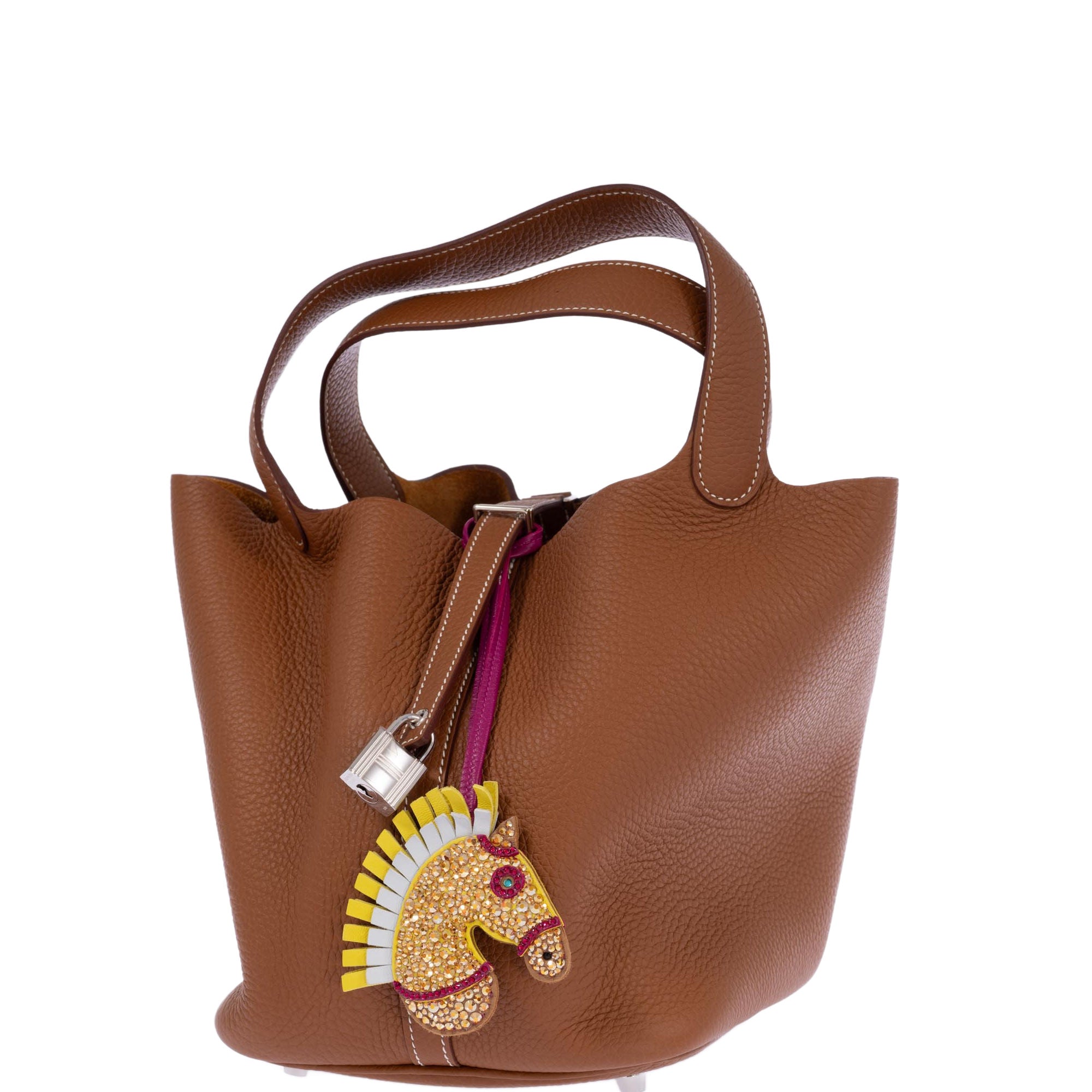 Hermès Picotin Lock 22 Gold Taurillon Clemence with Palladium Hardware