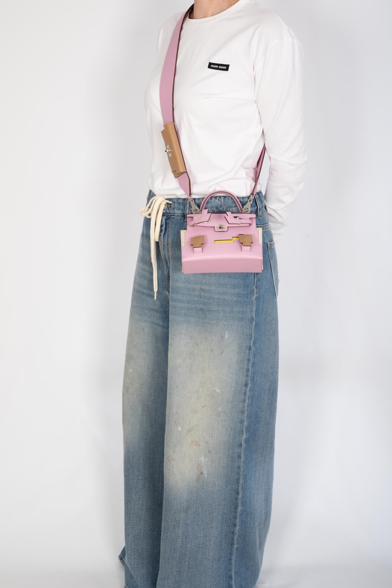 Hermès Picto Kelly Doll Quelle Idole Mauve Sylvestre, Lime, Nata and Chai Epsom Palladium Hardware