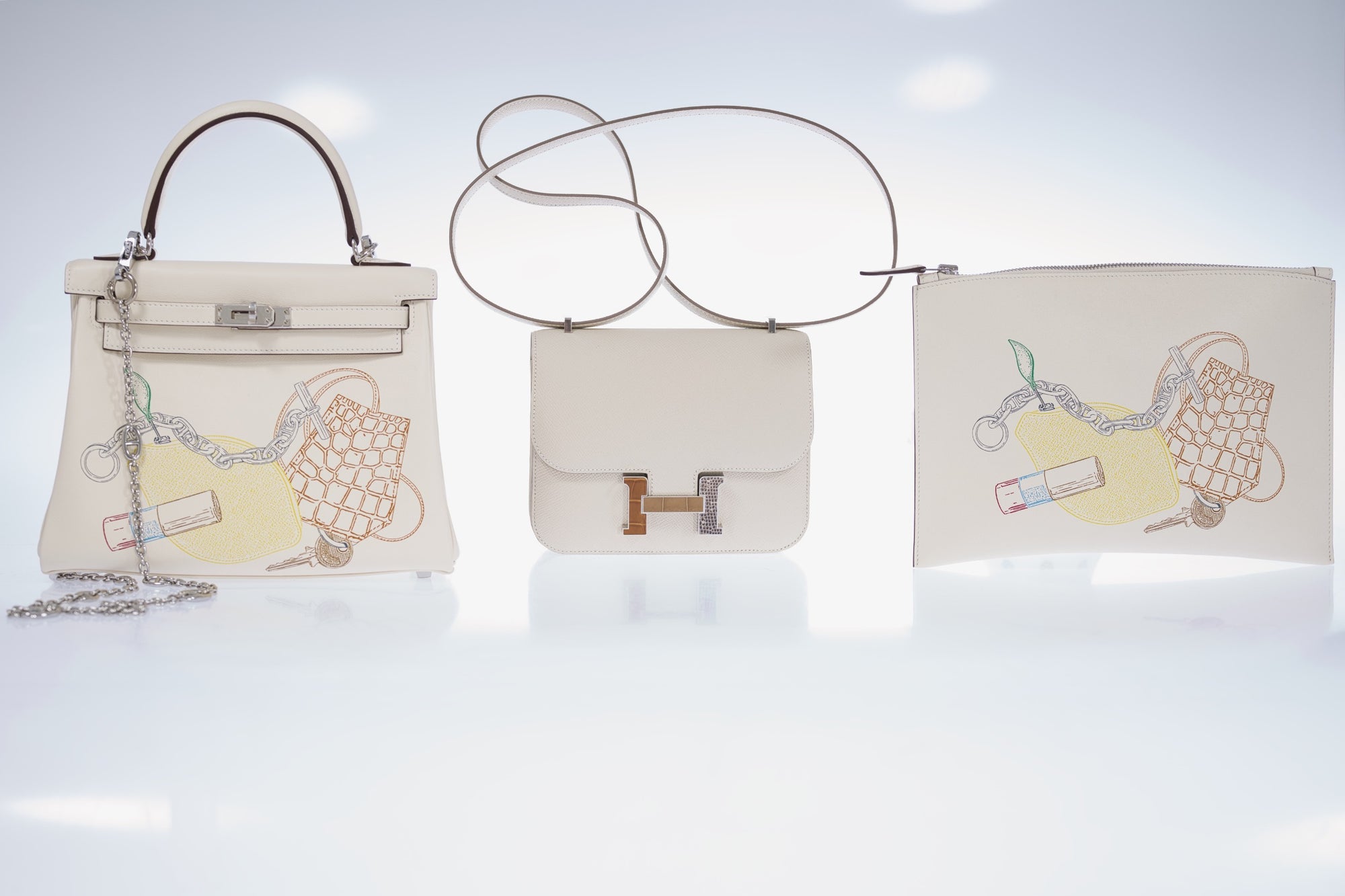 Hermès Pochette Bazar In and Out PM Nata Swift