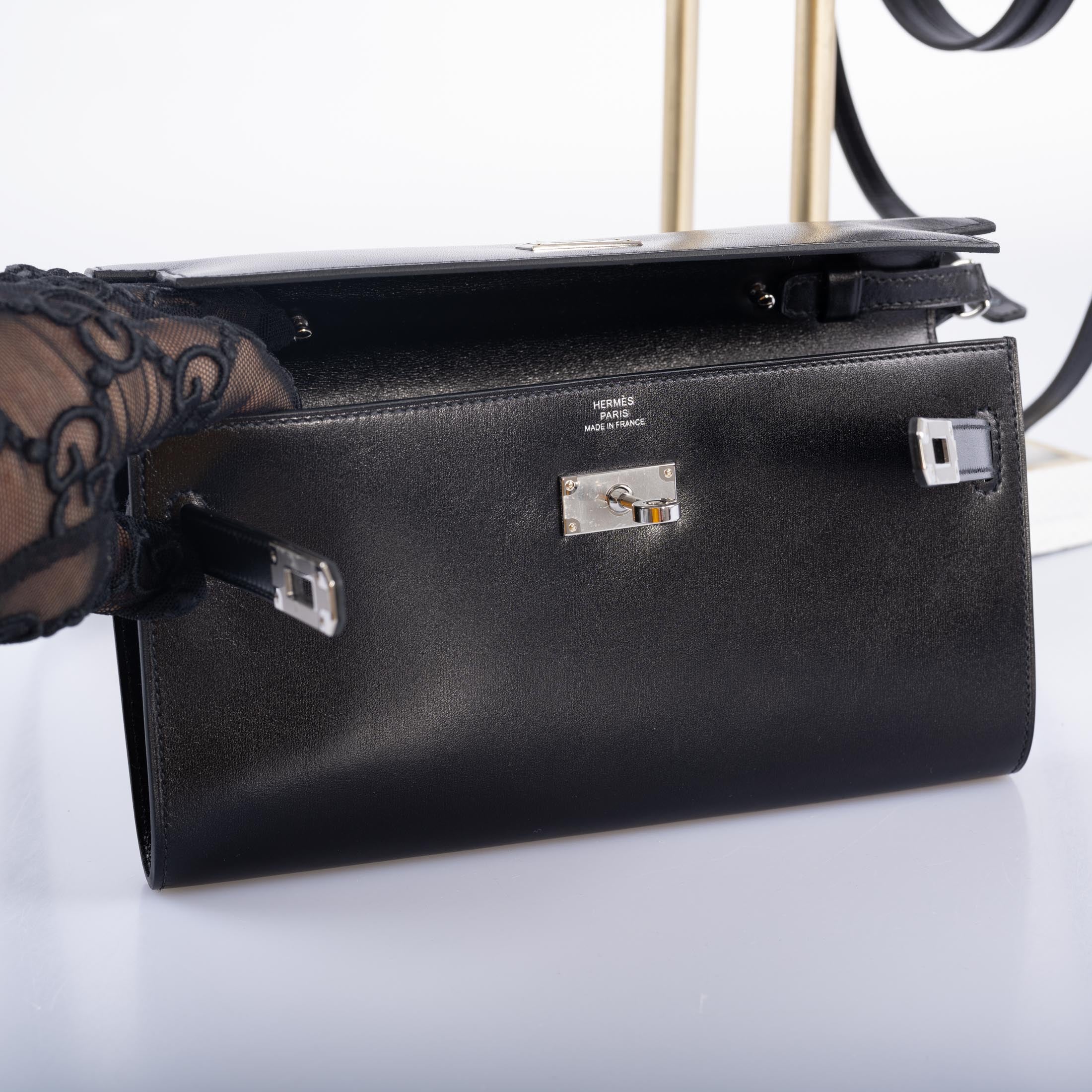 Hermès Rock Kelly To Go Black Box Palladium Hardware