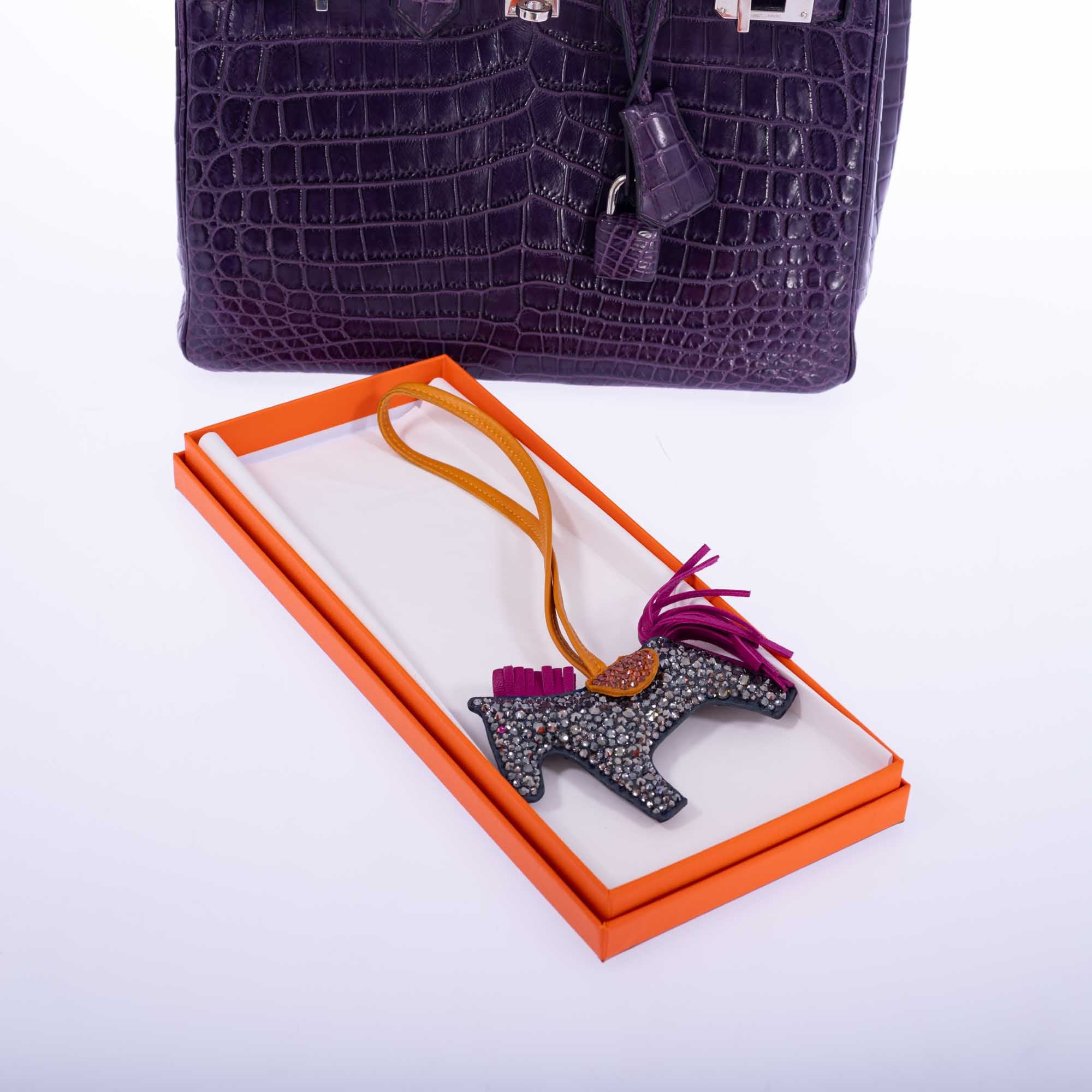 Hermès Rodeo Milo PM Charm JaneFinds Custom Shop Swarovski Crystal